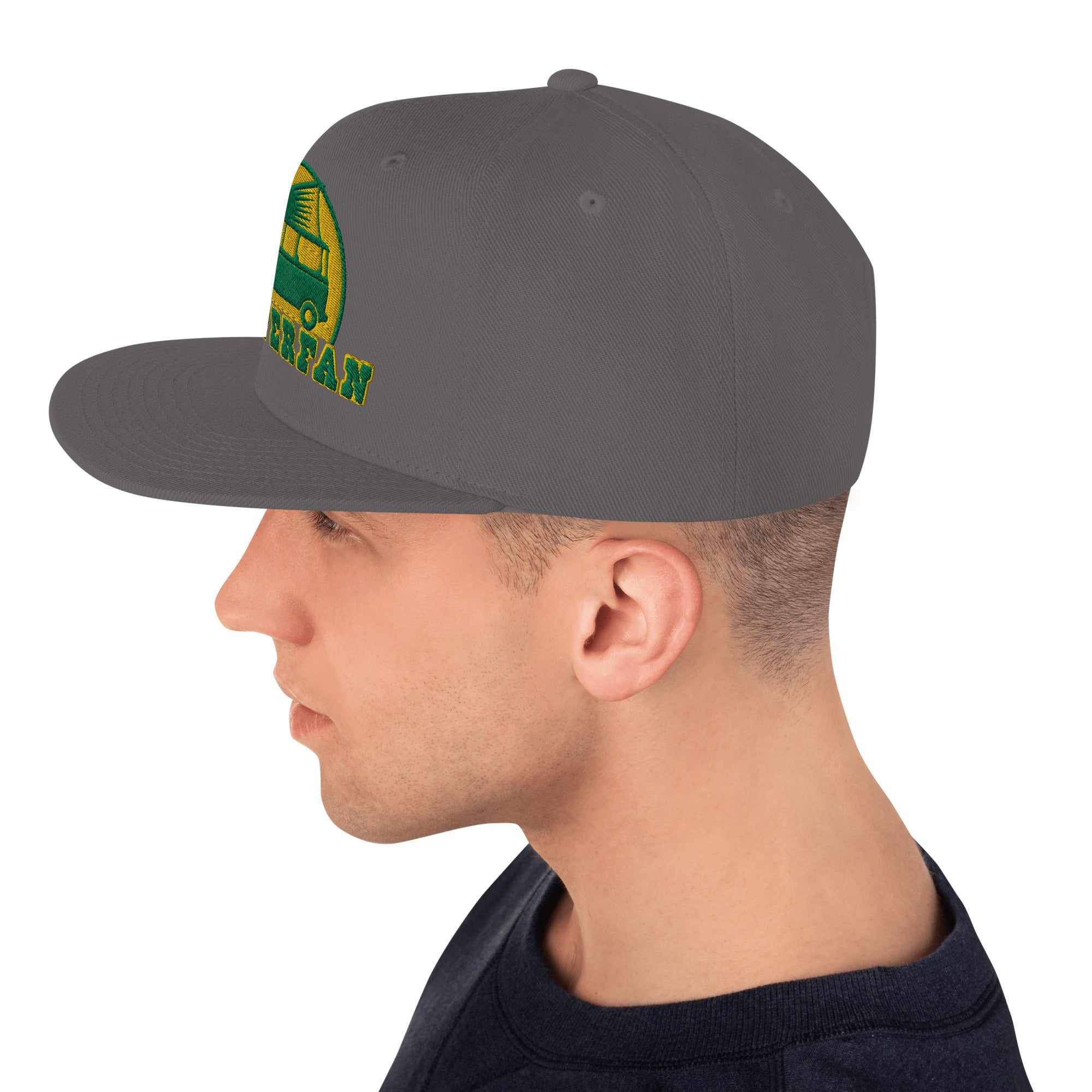 Casquette Snapback Wool Blend Camperfan green/yellow