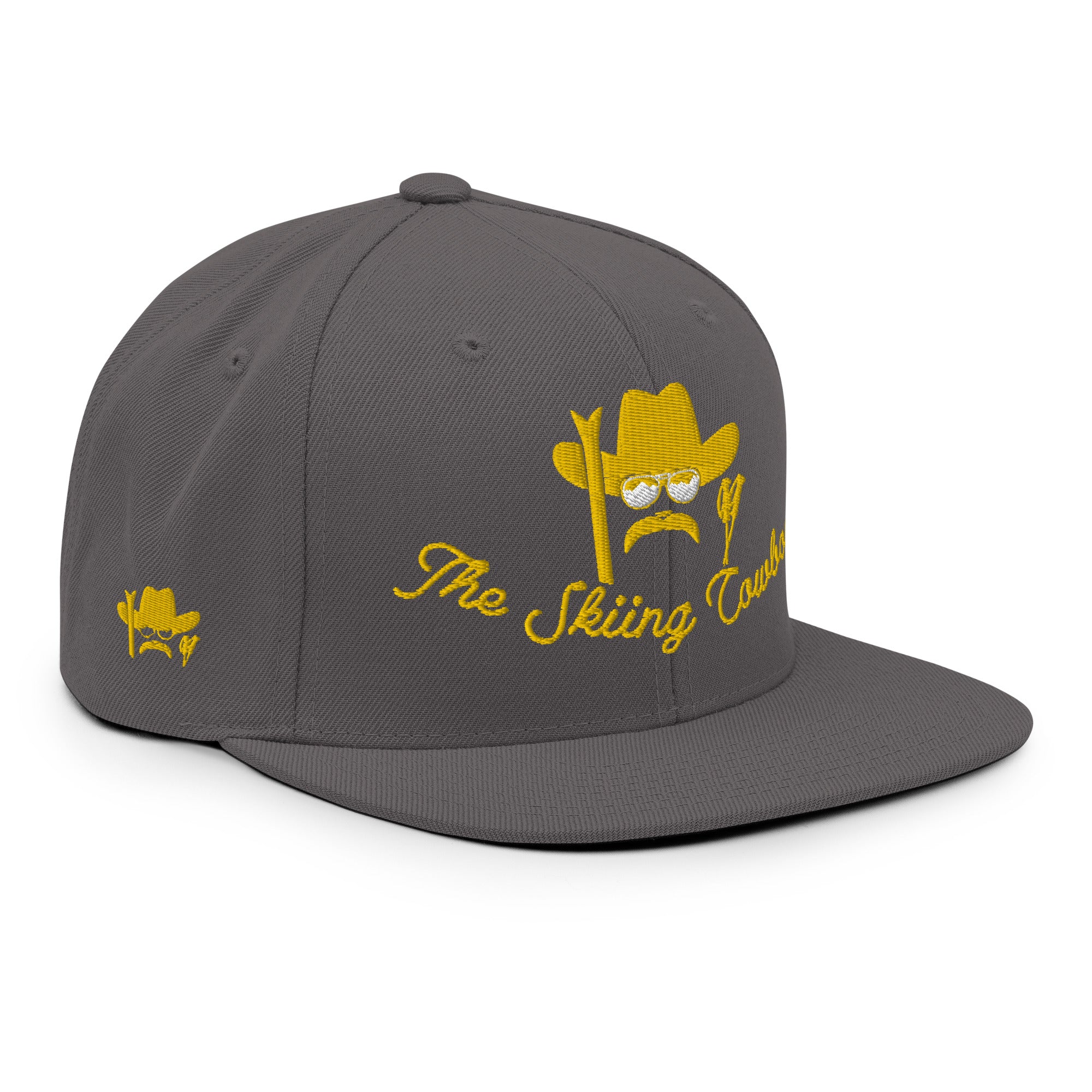 Casquette Snapback Wool Blend The Skiing Cowboy doré brodé sur 3 côtés