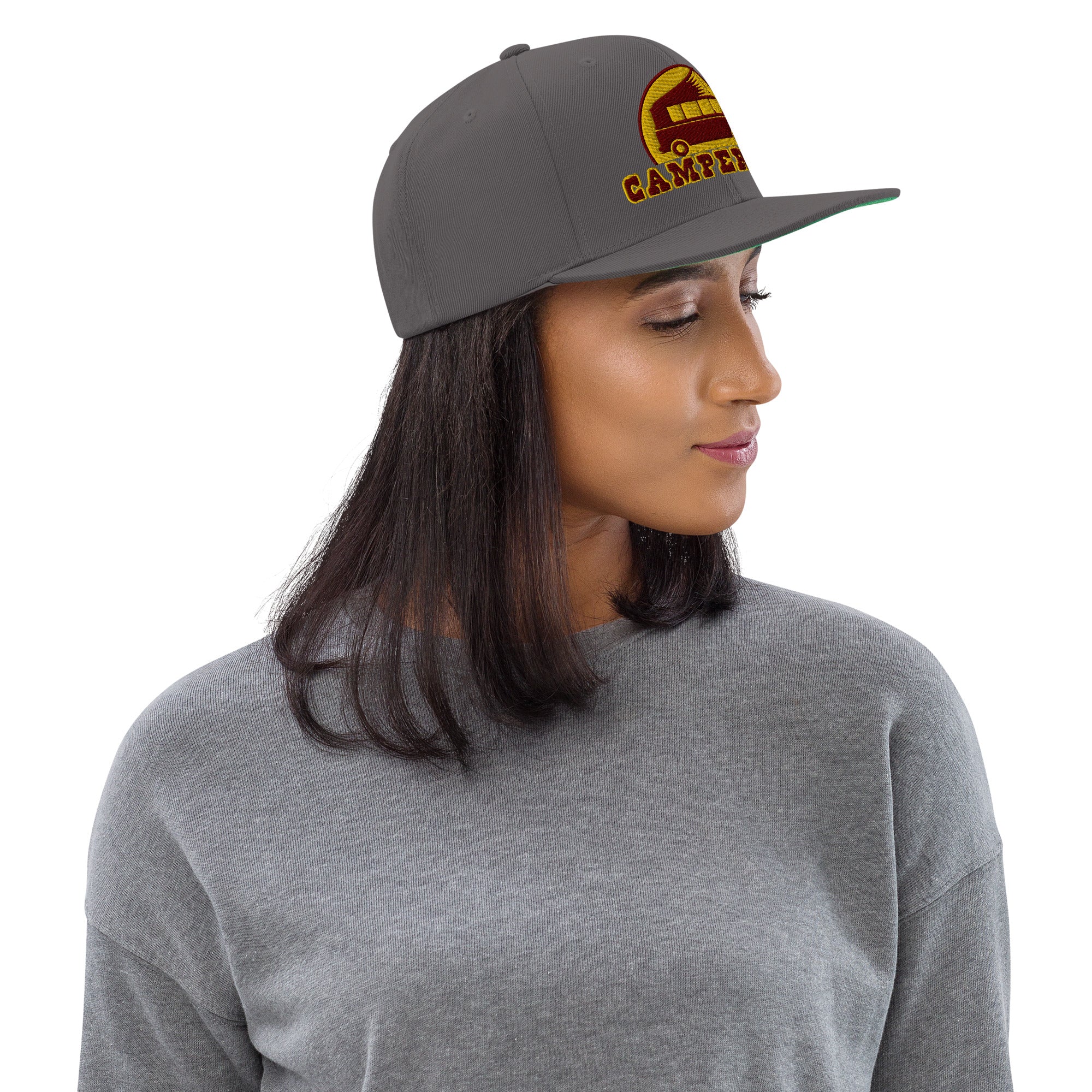 Casquette Snapback Wool Blend Camperfan marroon/yellow
