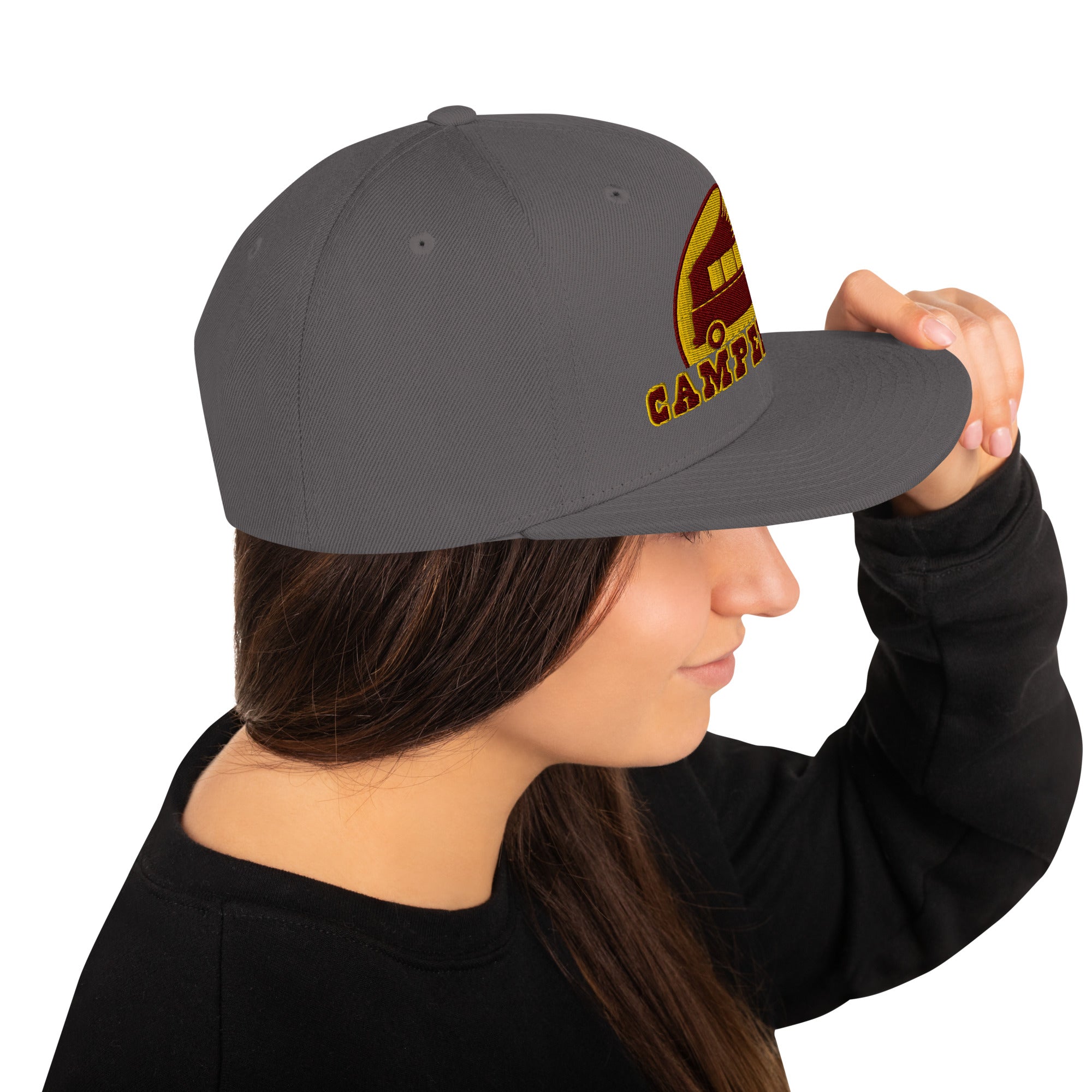 Casquette Snapback Wool Blend Camperfan marroon/yellow