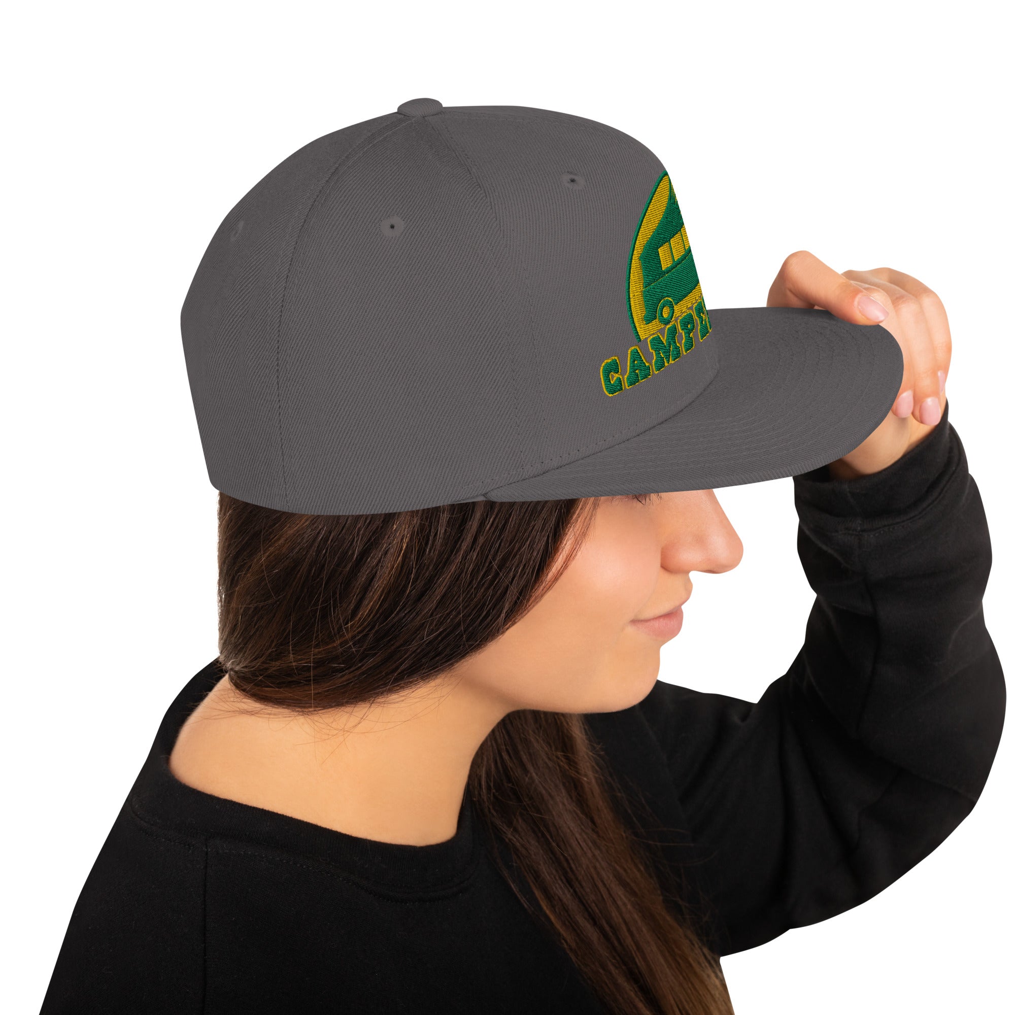 Casquette Snapback Wool Blend Camperfan green/yellow