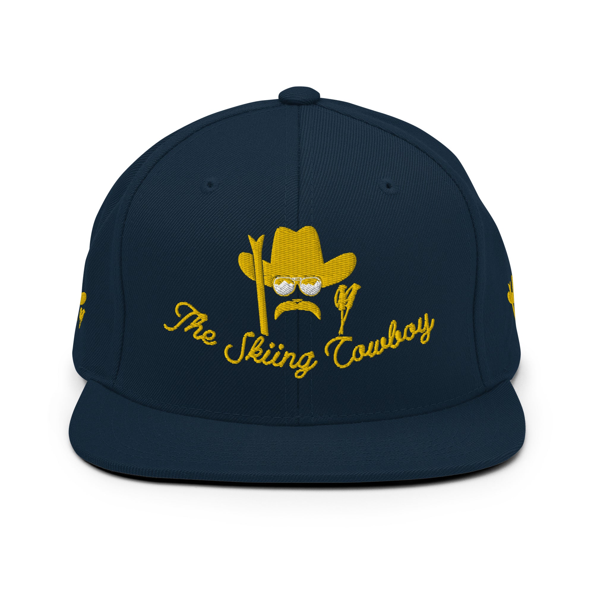 Casquette Snapback Wool Blend The Skiing Cowboy doré brodé sur 3 côtés