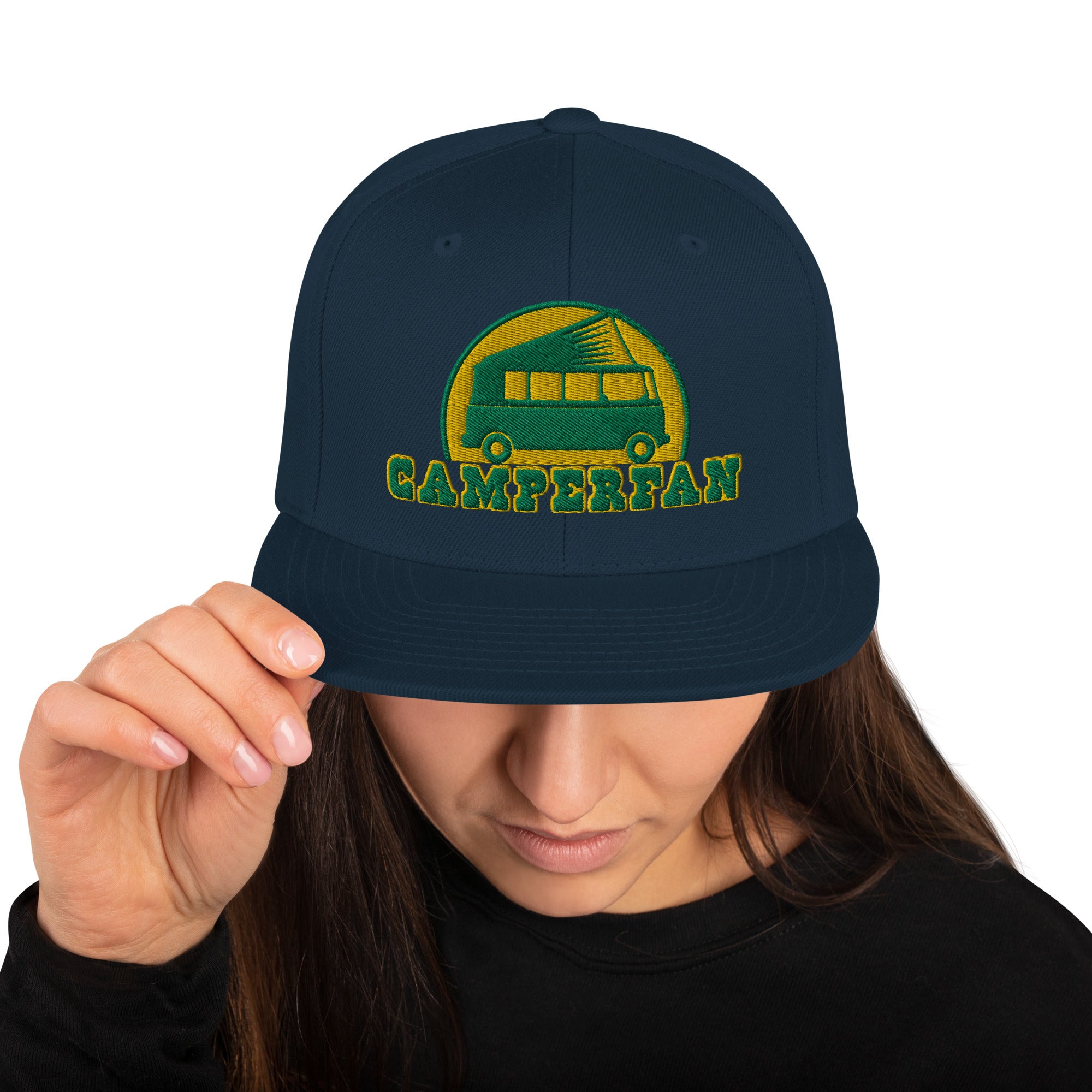 Casquette Snapback Wool Blend Camperfan green/yellow