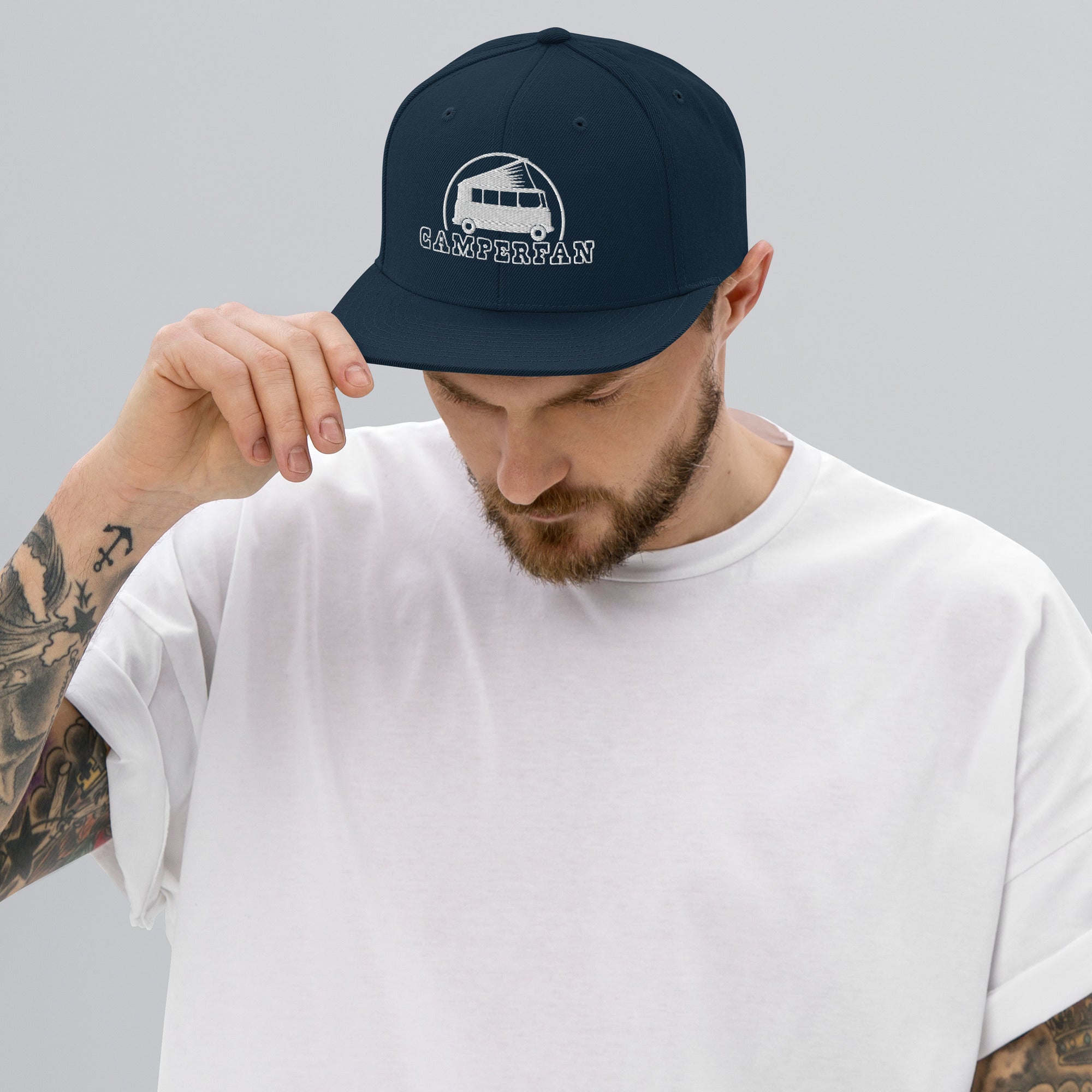 Casquette Snapback Wool Blend Camperfan white