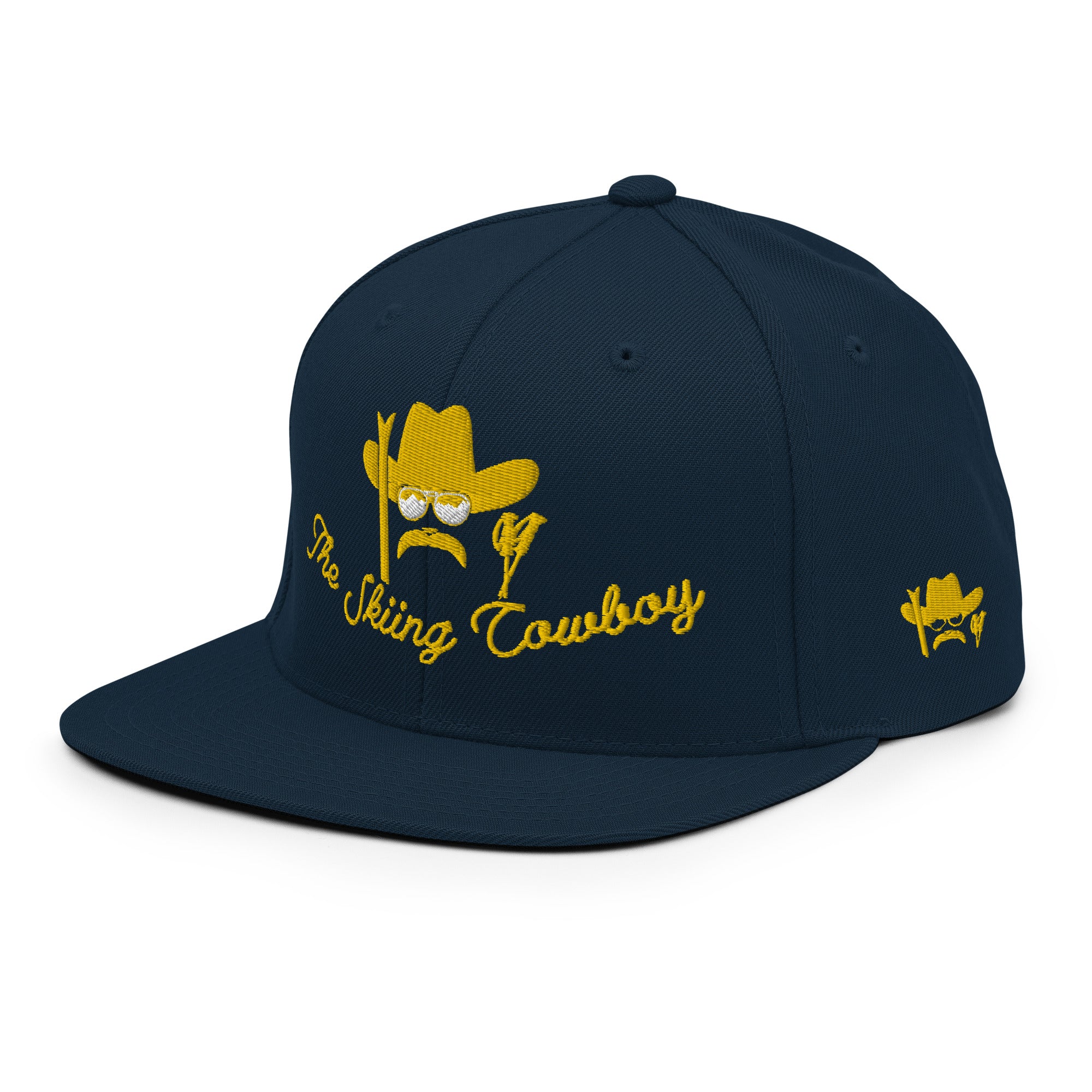 Casquette Snapback Wool Blend The Skiing Cowboy doré brodé sur 3 côtés