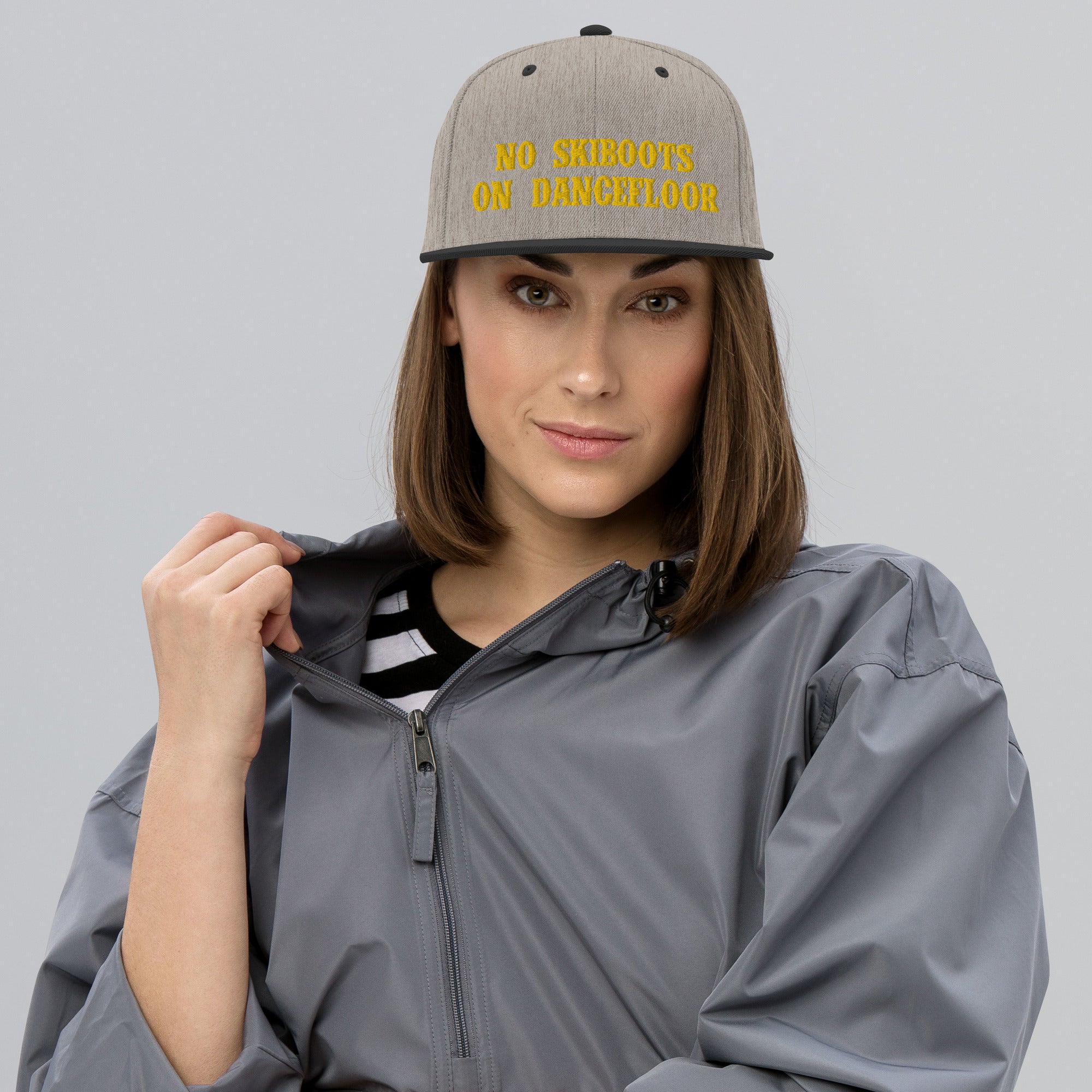 Casquette Snapback Wool Blend bicolore No Skiboots on Dancefloor doré