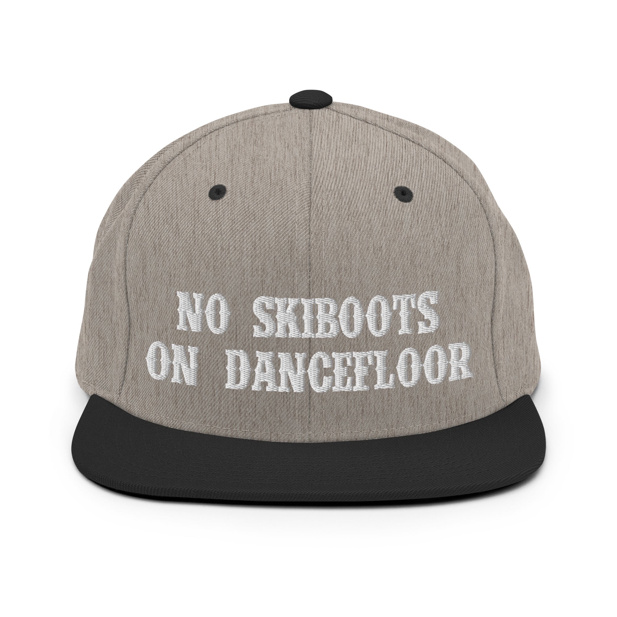 Casquette Snapback Wool Blend bicolore No Skiboots on Dancefloor Blanc