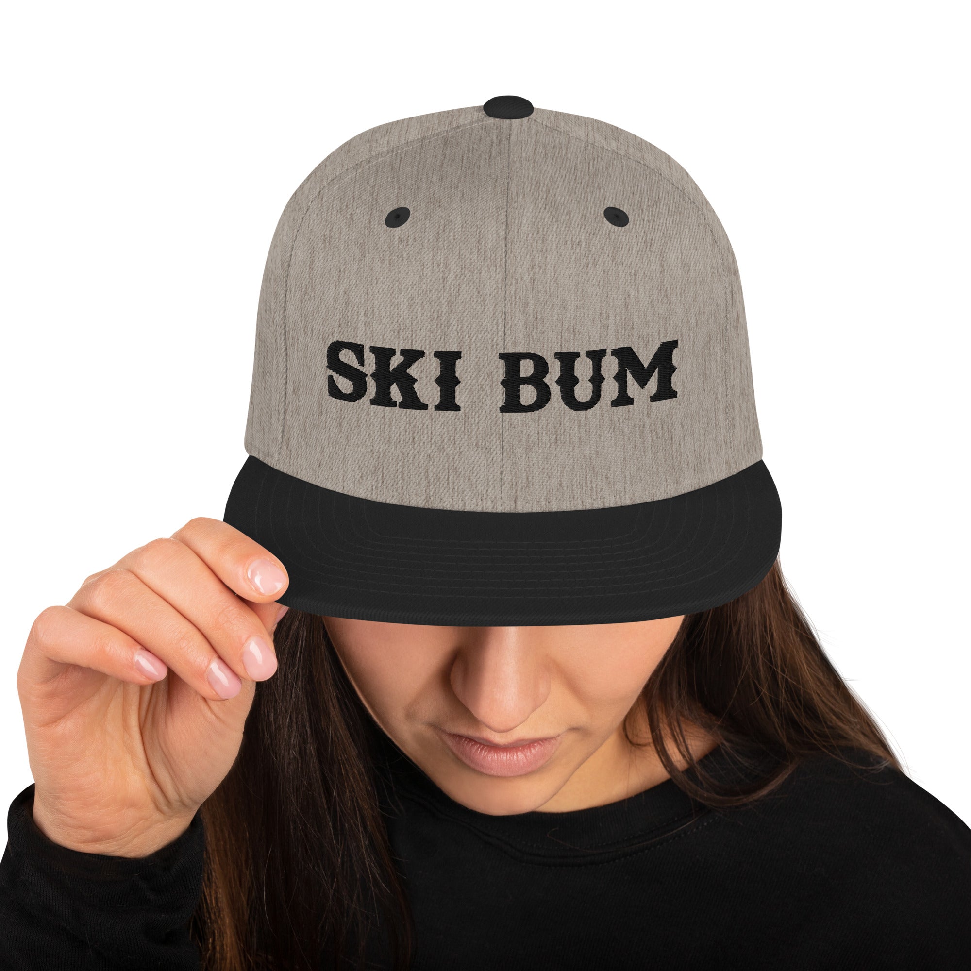 Casquette Snapback Wool Blend bicolore Ski Bum Black