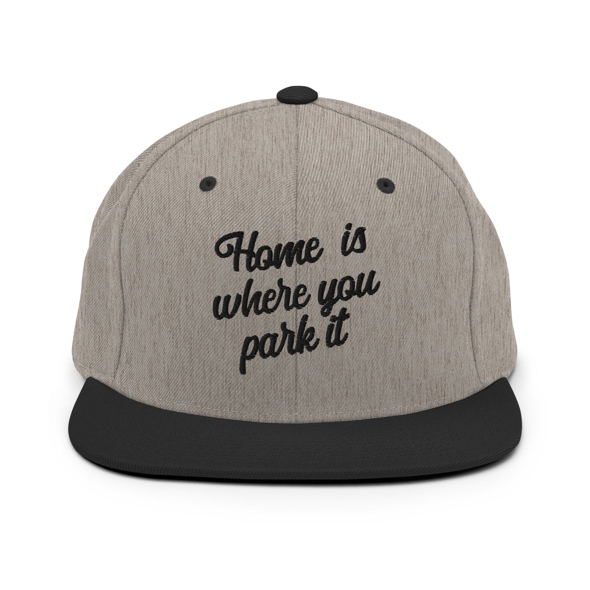 Casquette Snapback Wool Blend bicolore Home is where you park it Black