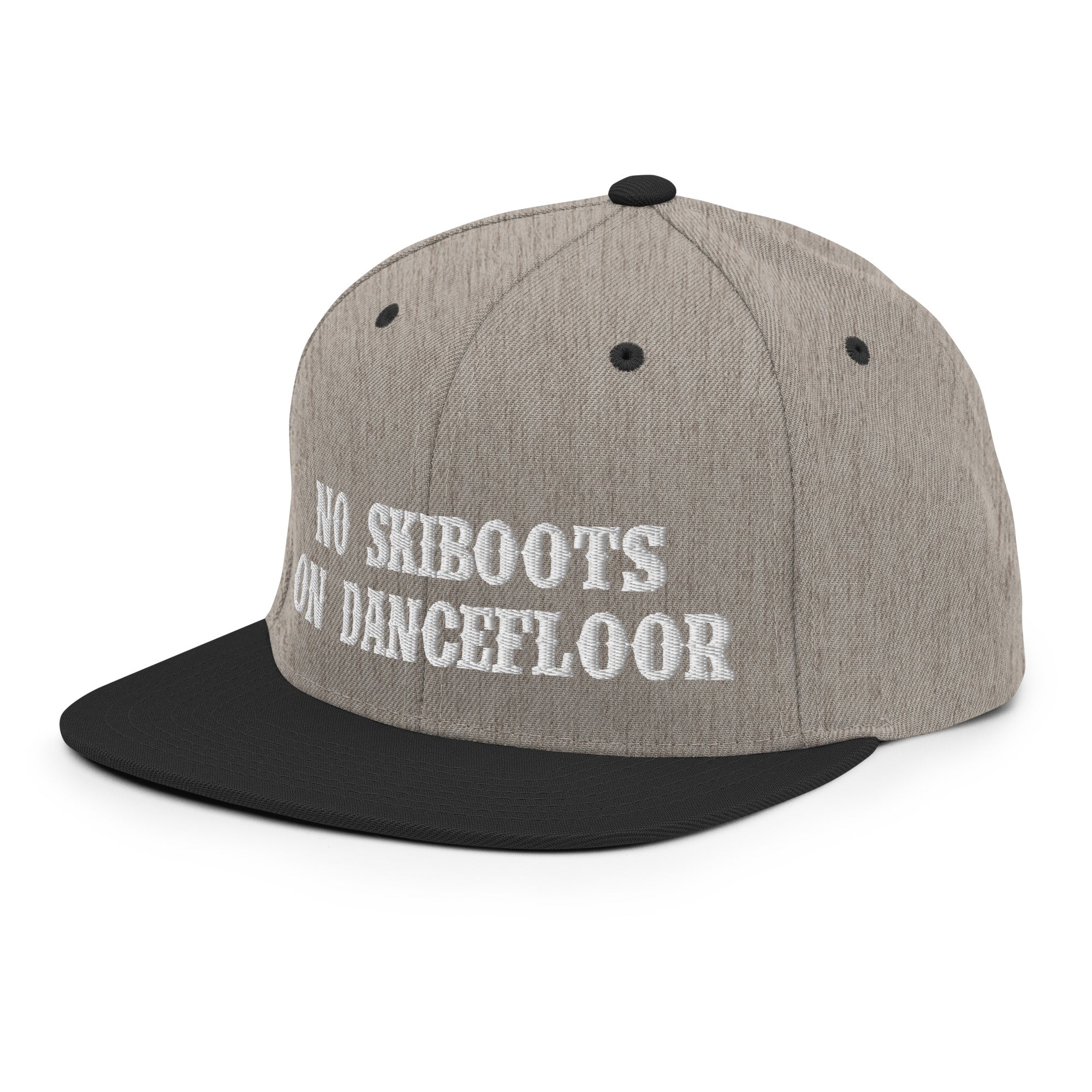 Casquette Snapback Wool Blend bicolore No Skiboots on Dancefloor Blanc