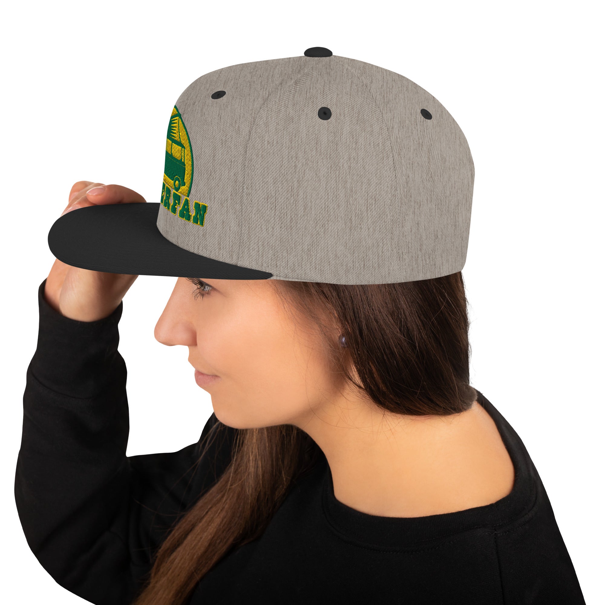 Casquette Snapback Wool Blend bicolore Camperfan green/yellow