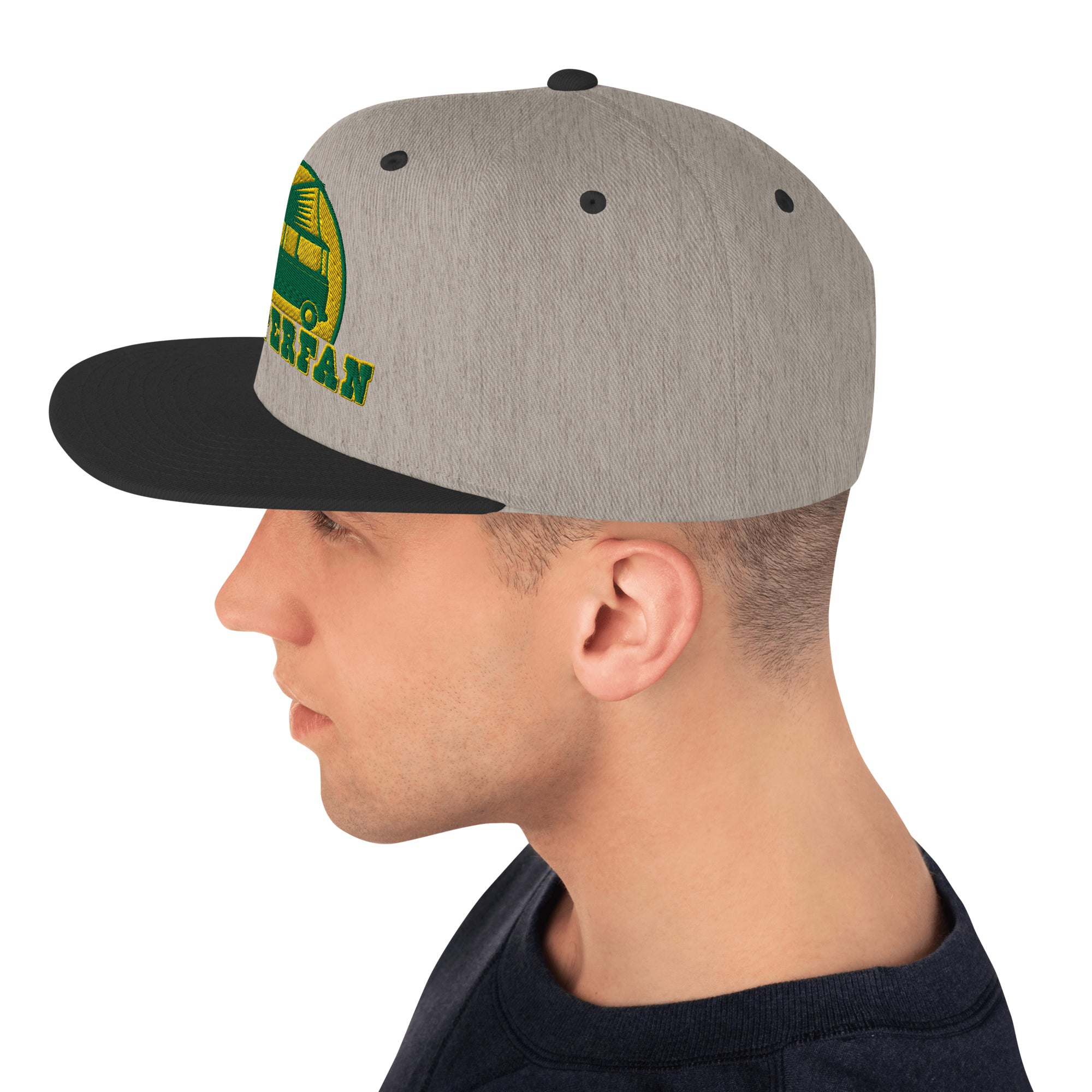 Casquette Snapback Wool Blend bicolore Camperfan green/yellow
