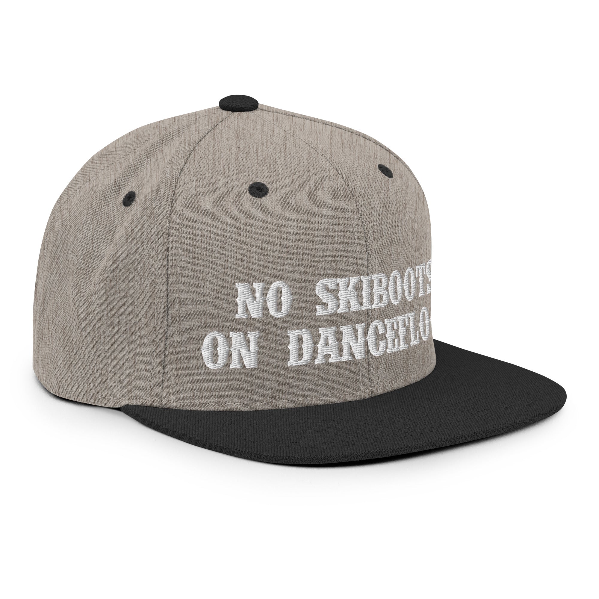 Casquette Snapback Wool Blend bicolore No Skiboots on Dancefloor Blanc