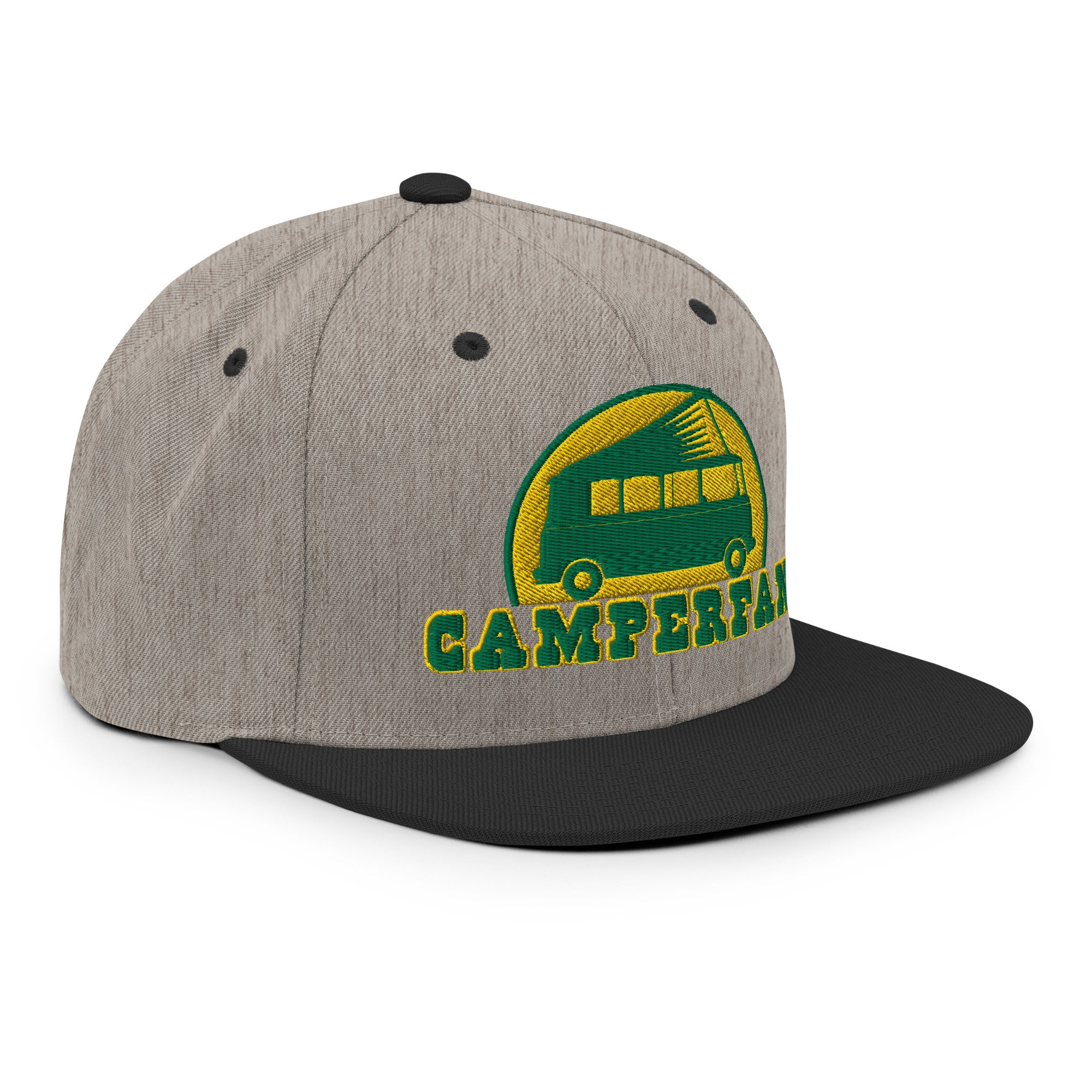 Casquette Snapback Wool Blend bicolore Camperfan green/yellow