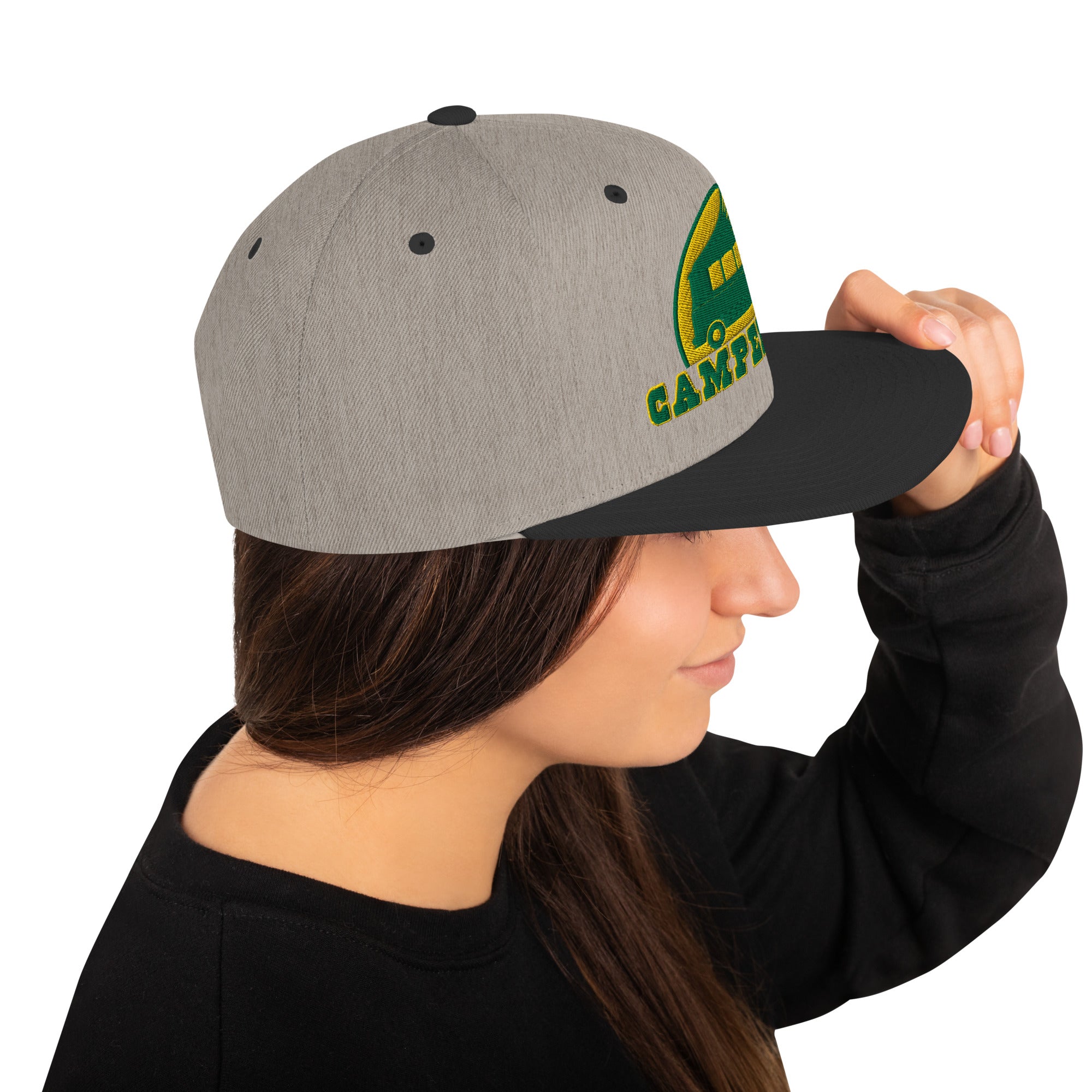 Casquette Snapback Wool Blend bicolore Camperfan green/yellow