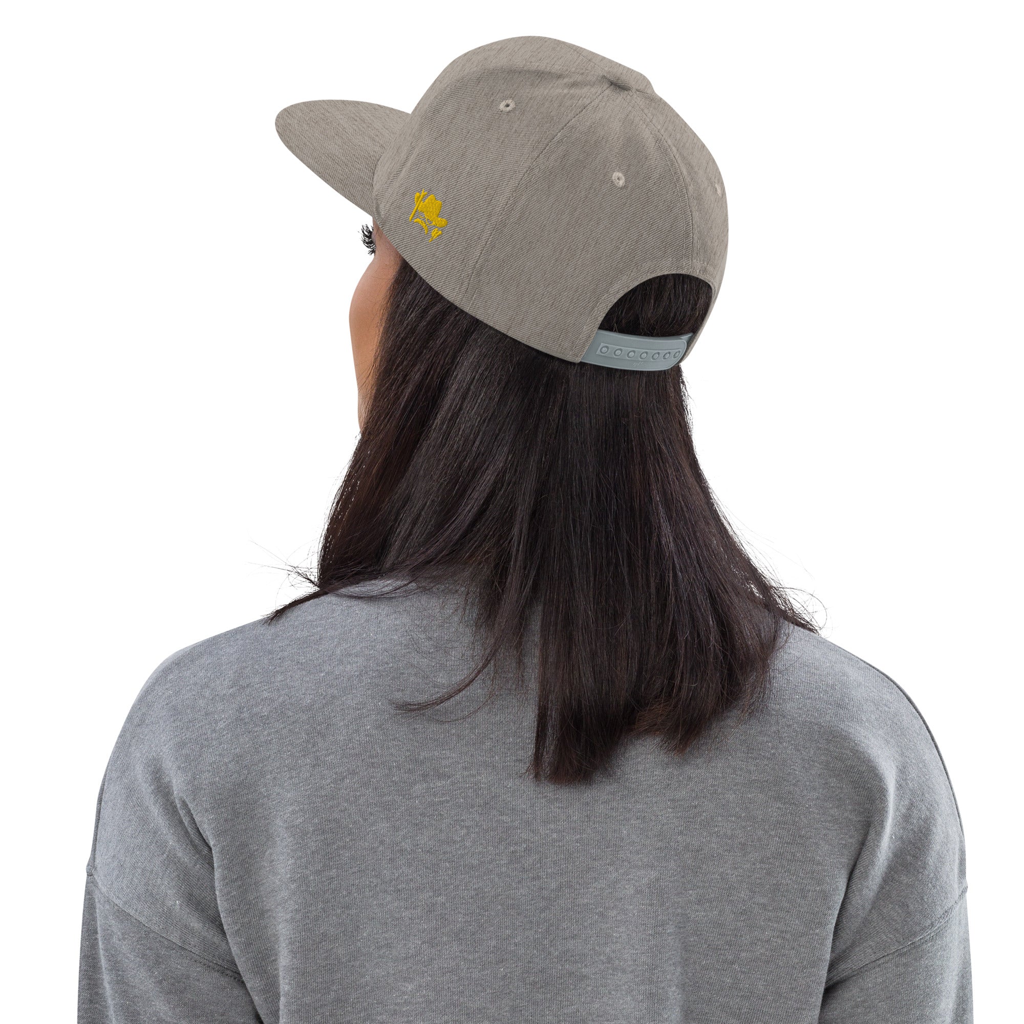 Casquette Snapback Wool Blend The Skiing Cowboy doré brodé sur 3 côtés