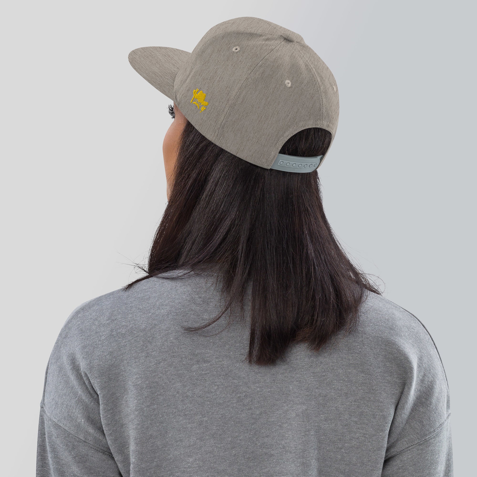 Casquette Snapback Wool Blend The Skiing Cowboy doré brodé sur 3 côtés