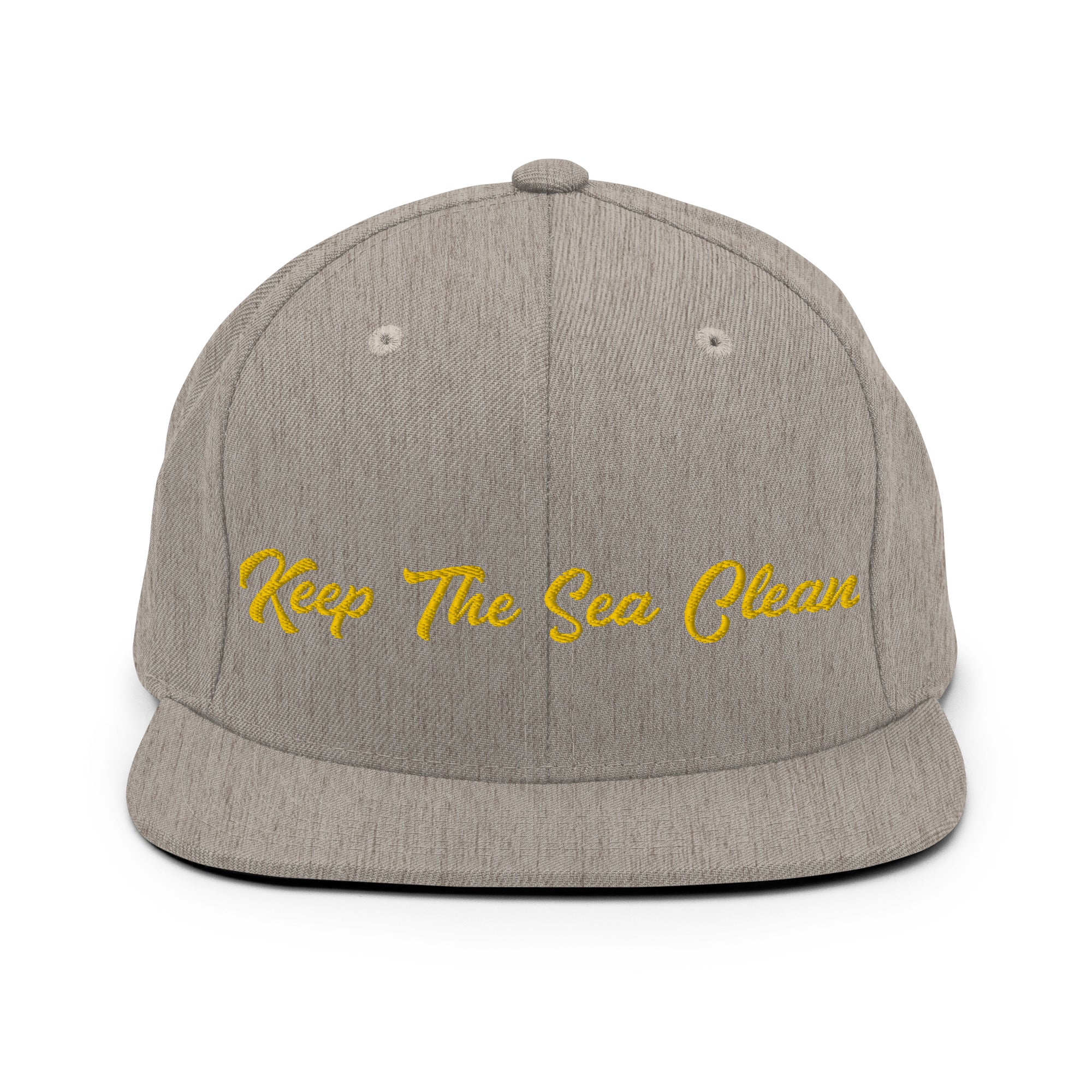 Casquette Snapback Wool Blend Keep The Sea Clean Gold