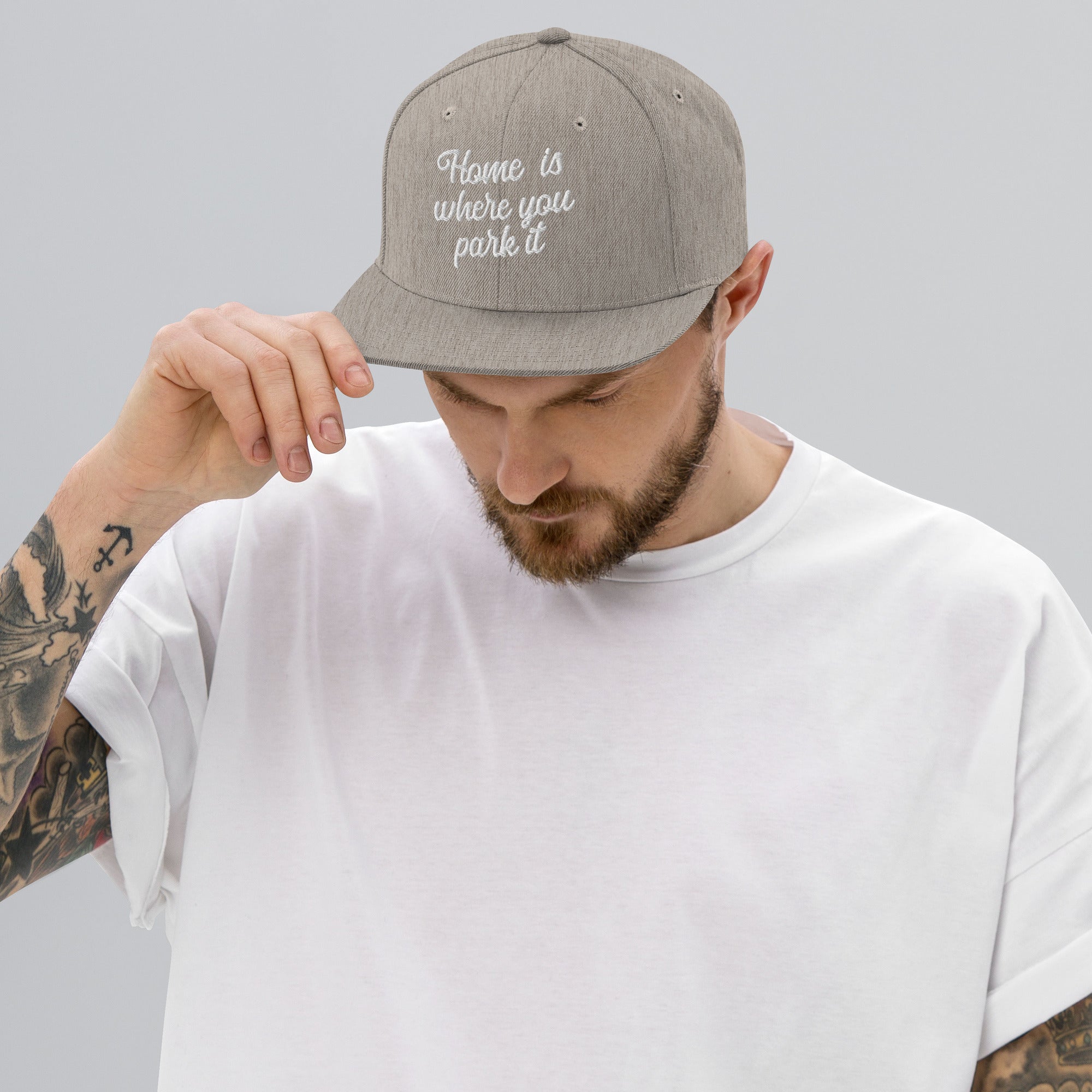 Casquette Snapback Wool Blend Home is where you park it