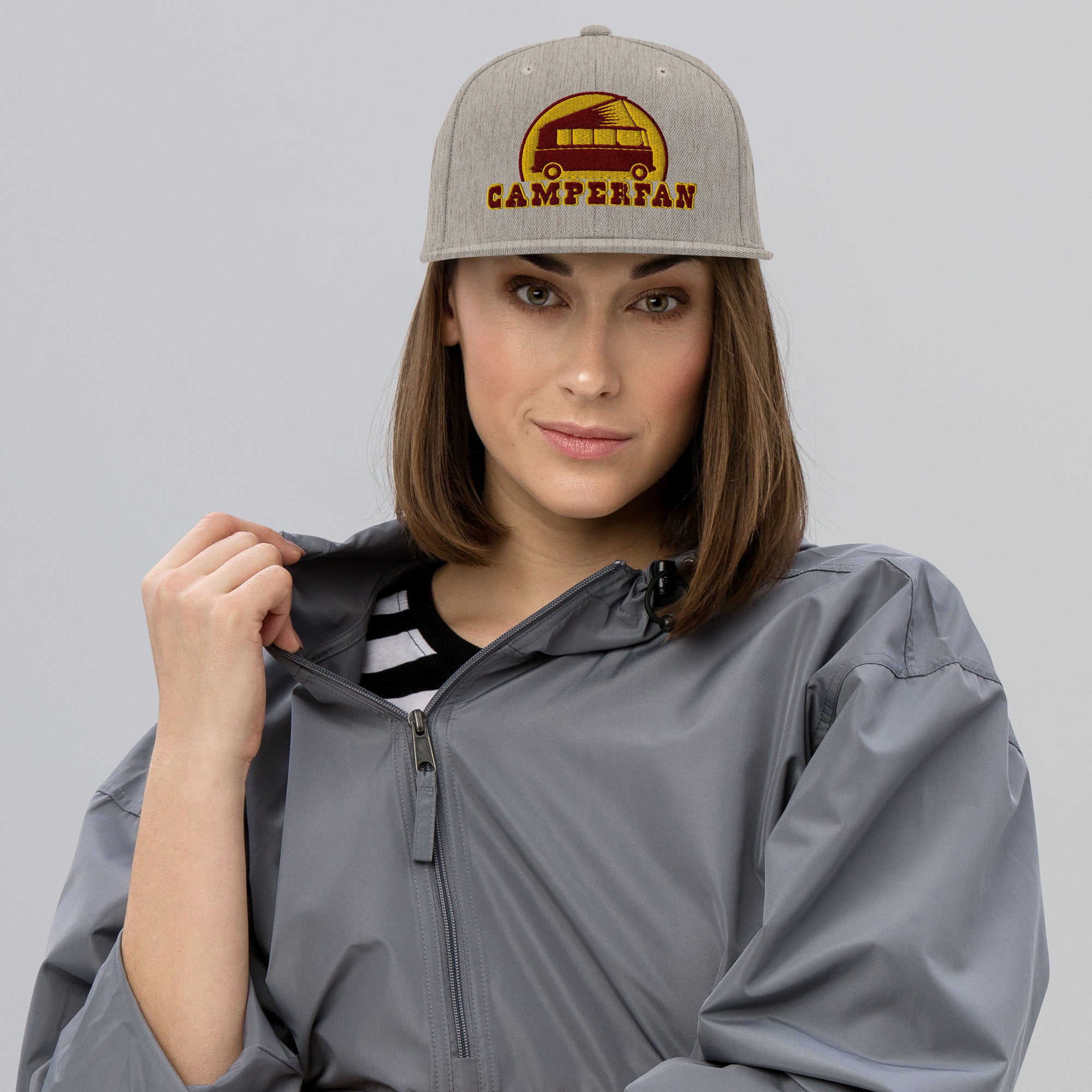 Casquette Snapback Wool Blend Camperfan marroon/yellow