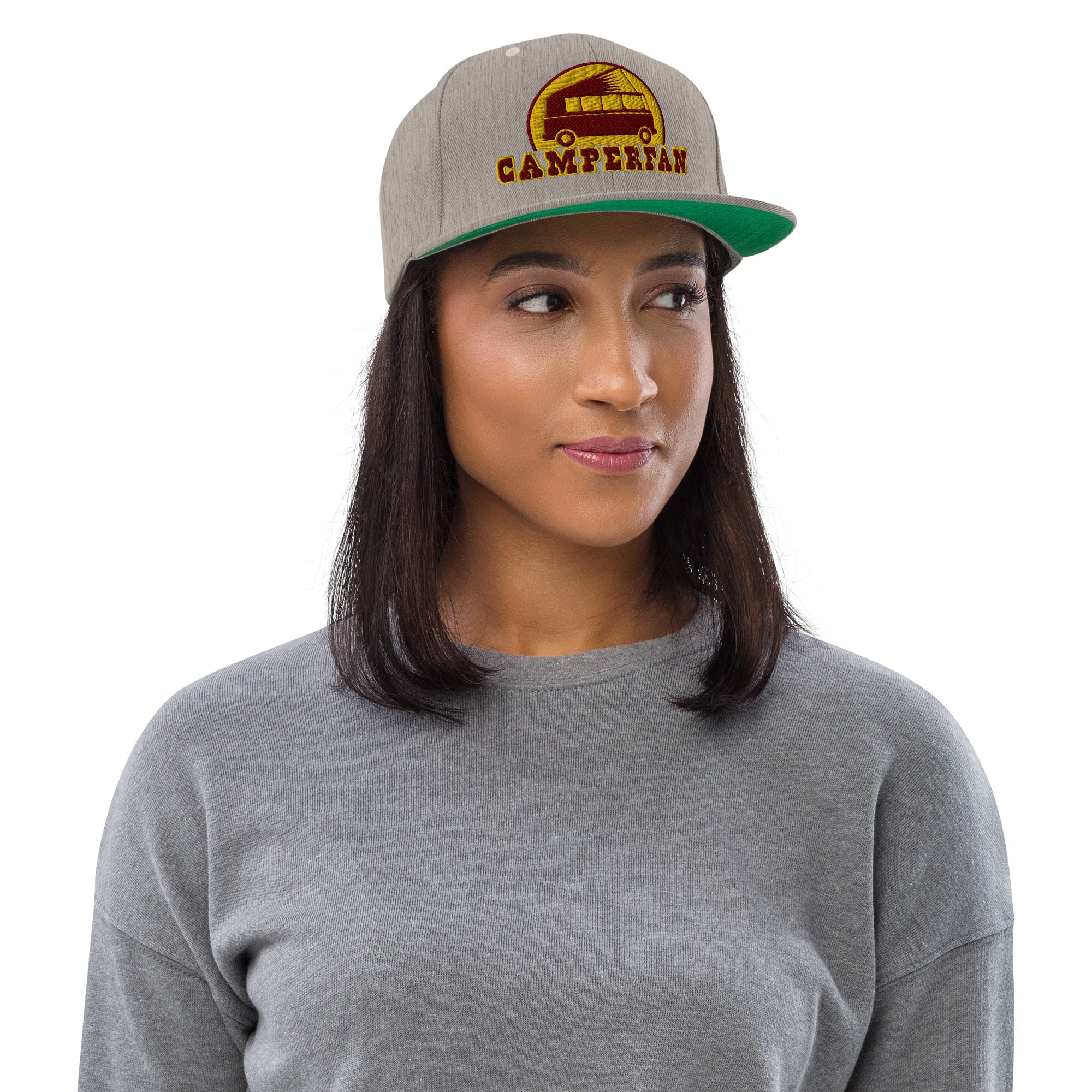 Casquette Snapback Wool Blend Camperfan marroon/yellow