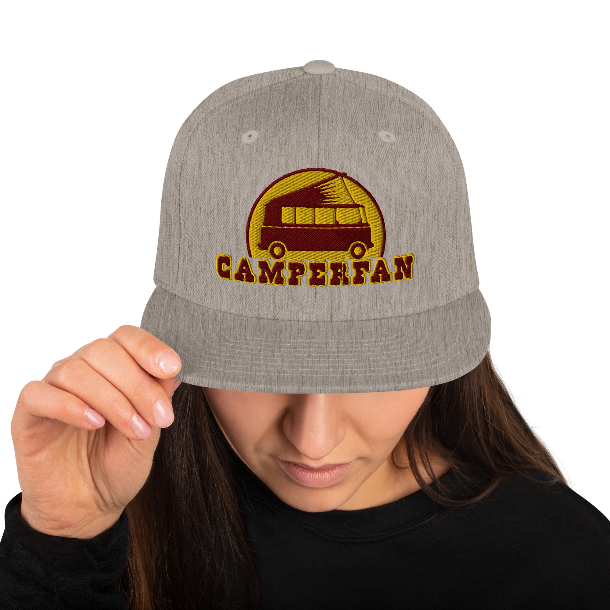 Casquette Snapback Wool Blend Camperfan marroon/yellow