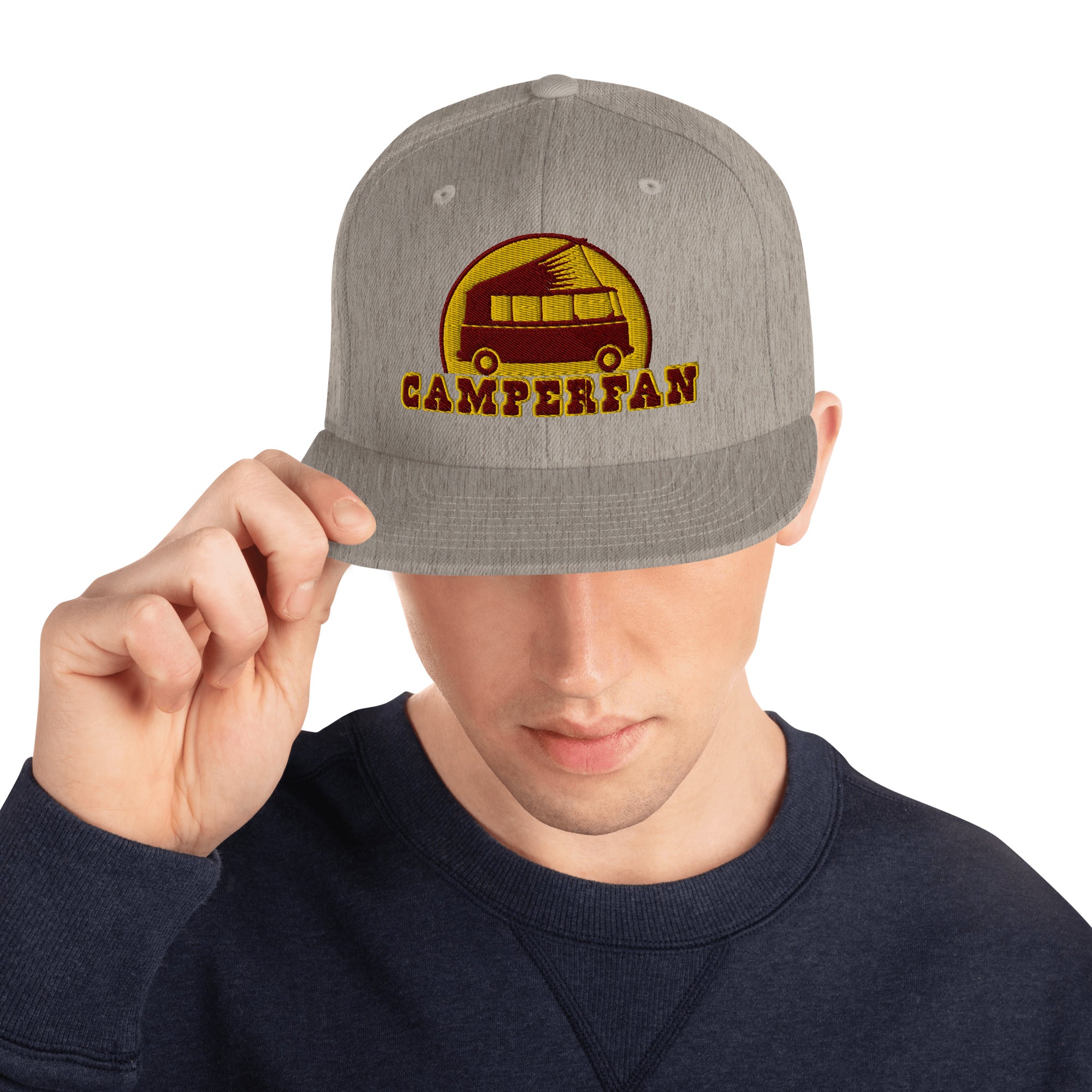 Casquette Snapback Wool Blend Camperfan marroon/yellow