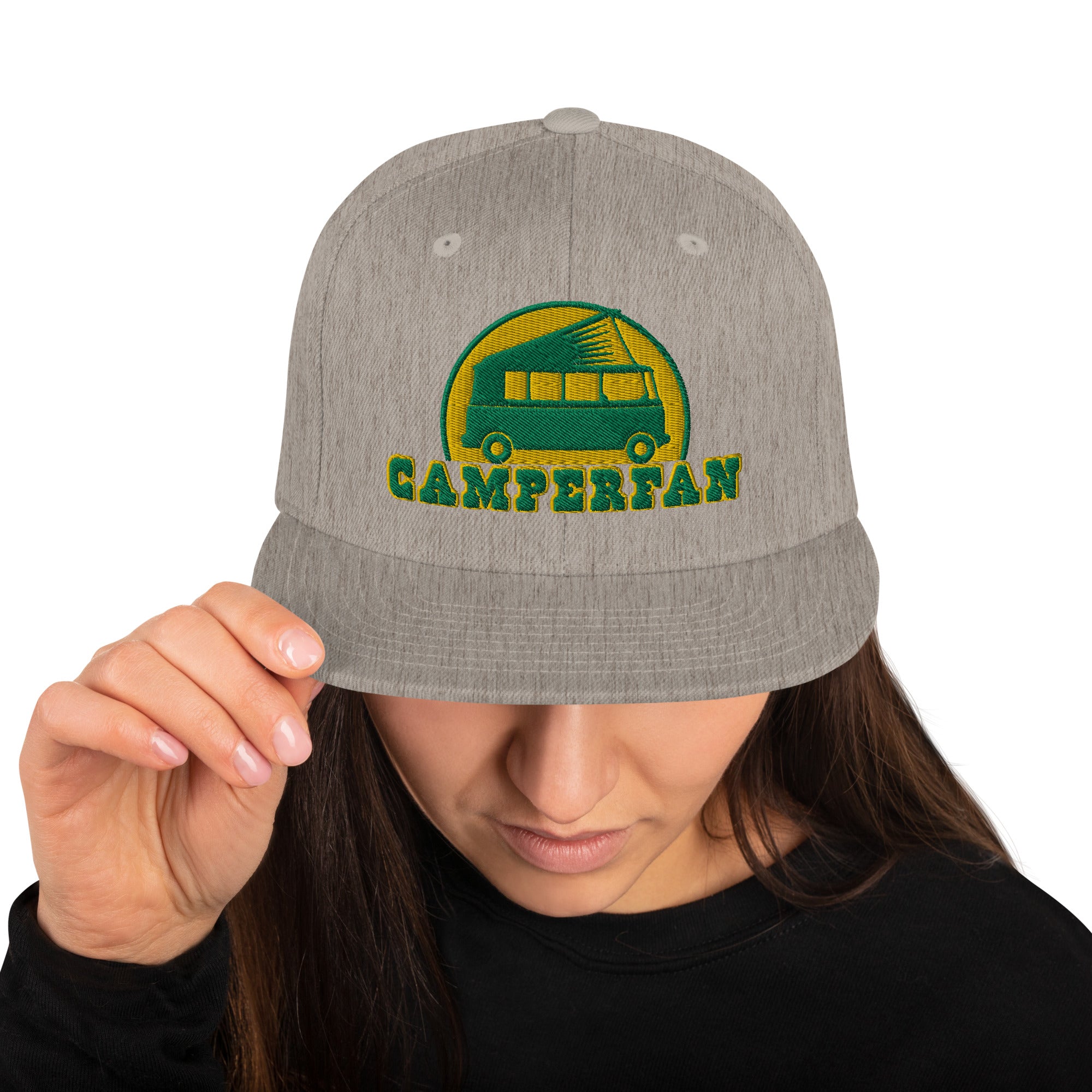 Casquette Snapback Wool Blend Camperfan green/yellow