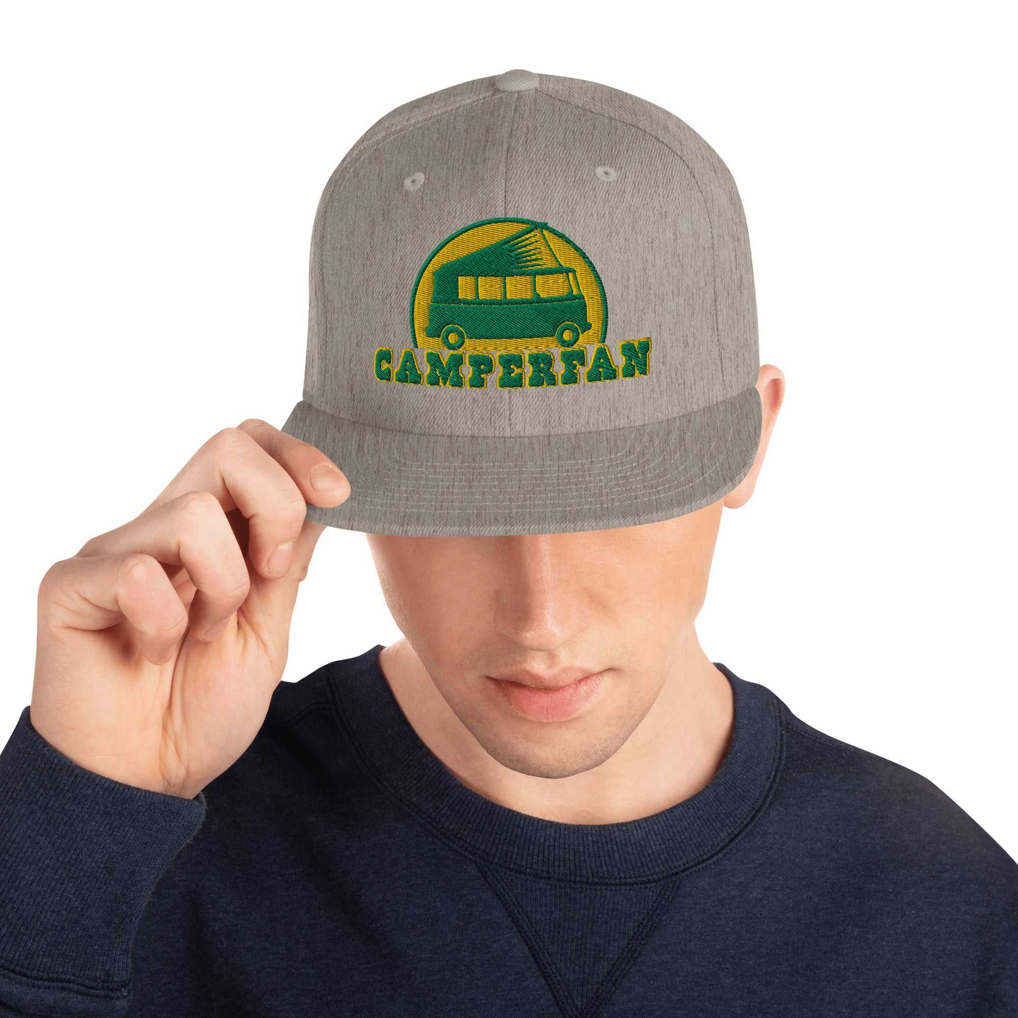 Casquette Snapback Wool Blend Camperfan green/yellow