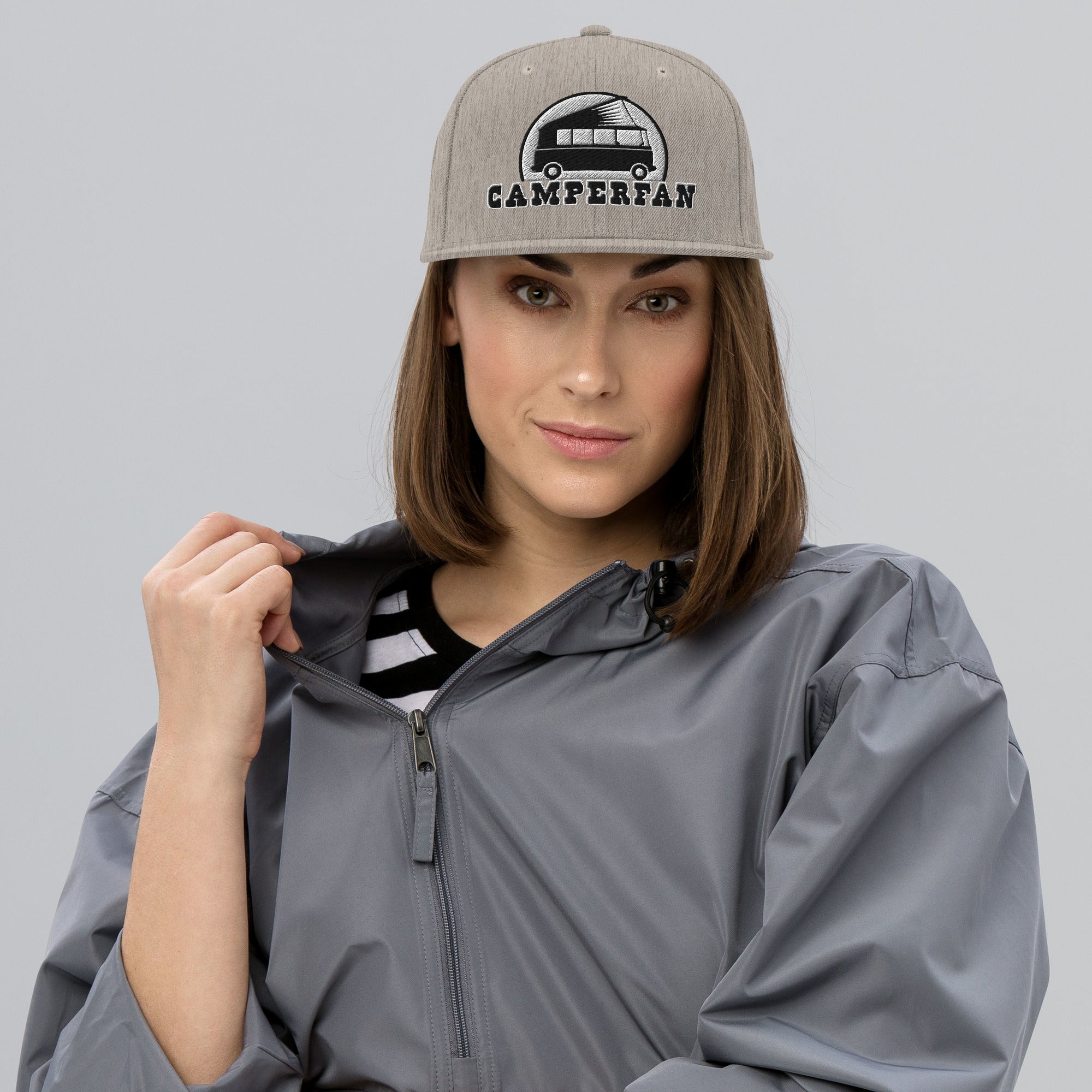 Casquette Snapback Wool Blend Camperfan white/black