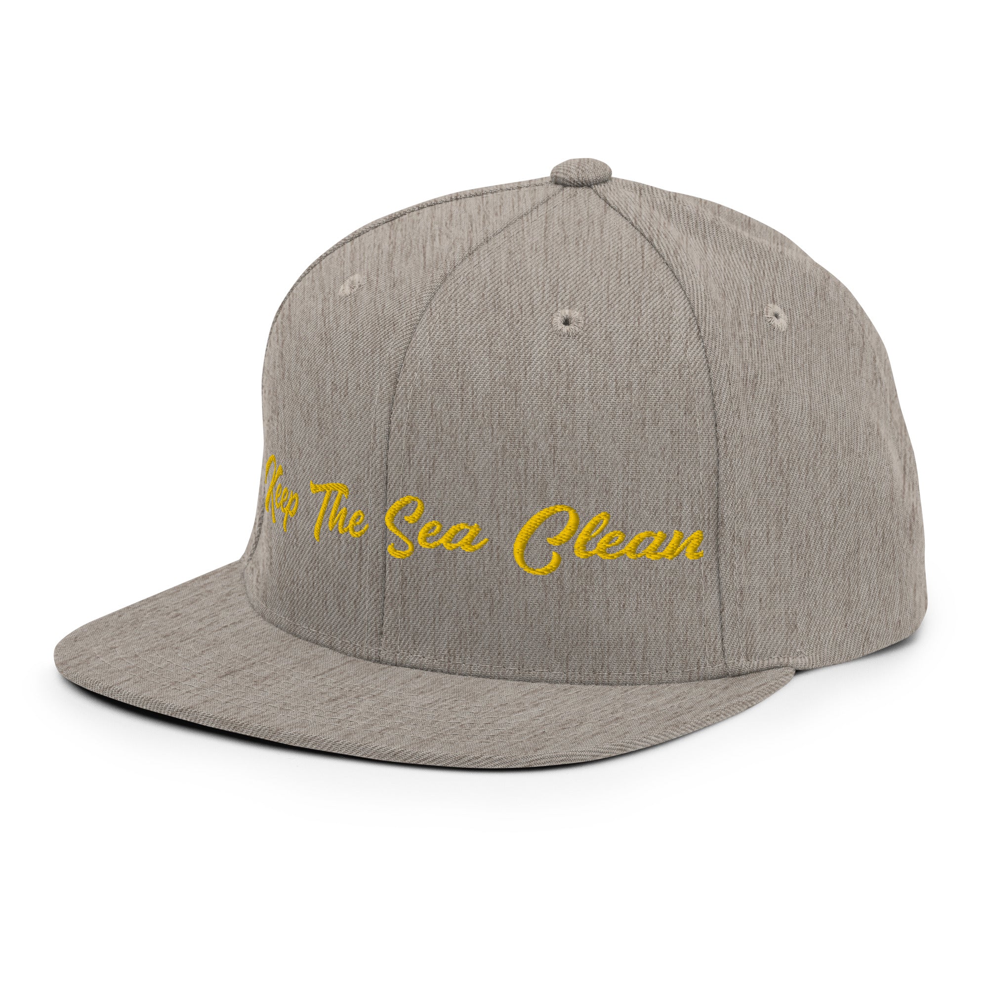 Casquette Snapback Wool Blend Keep The Sea Clean Gold