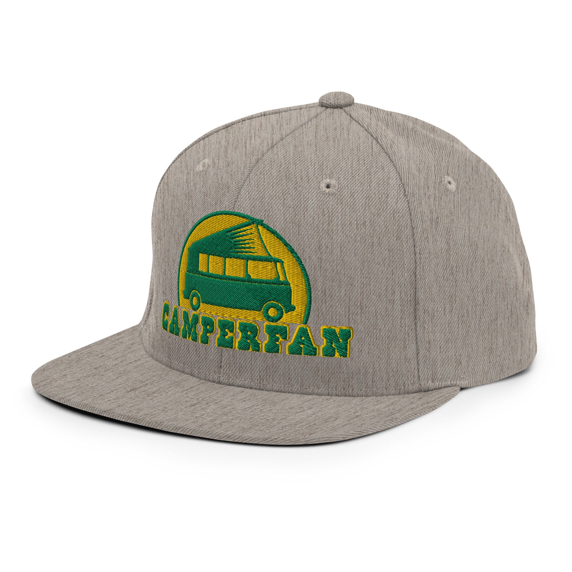 Casquette Snapback Wool Blend Camperfan green/yellow
