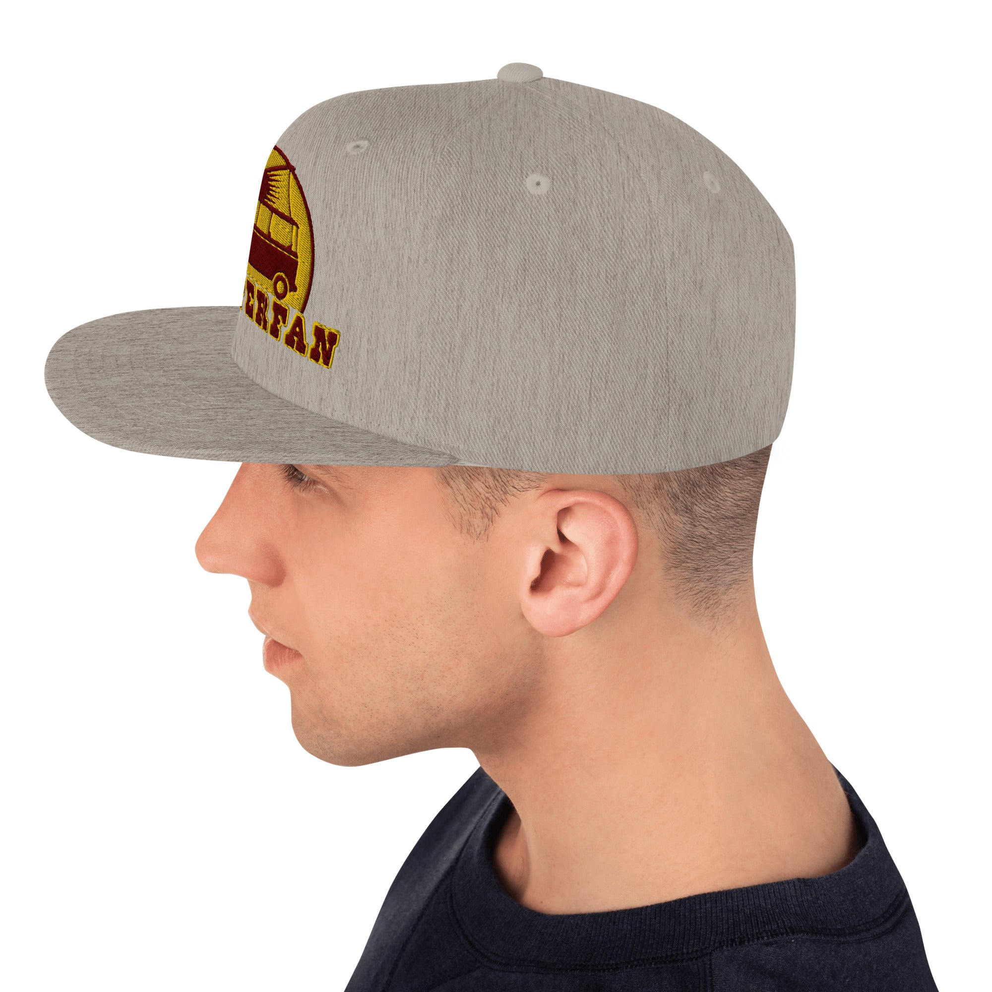 Casquette Snapback Wool Blend Camperfan marroon/yellow