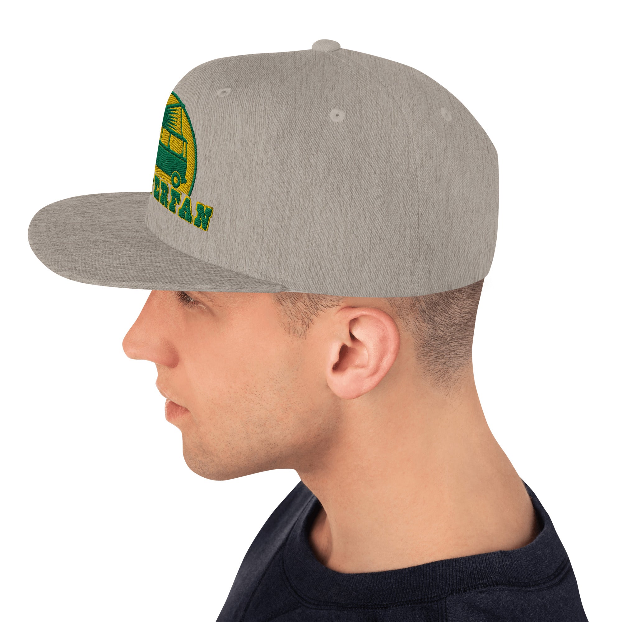 Casquette Snapback Wool Blend Camperfan green/yellow