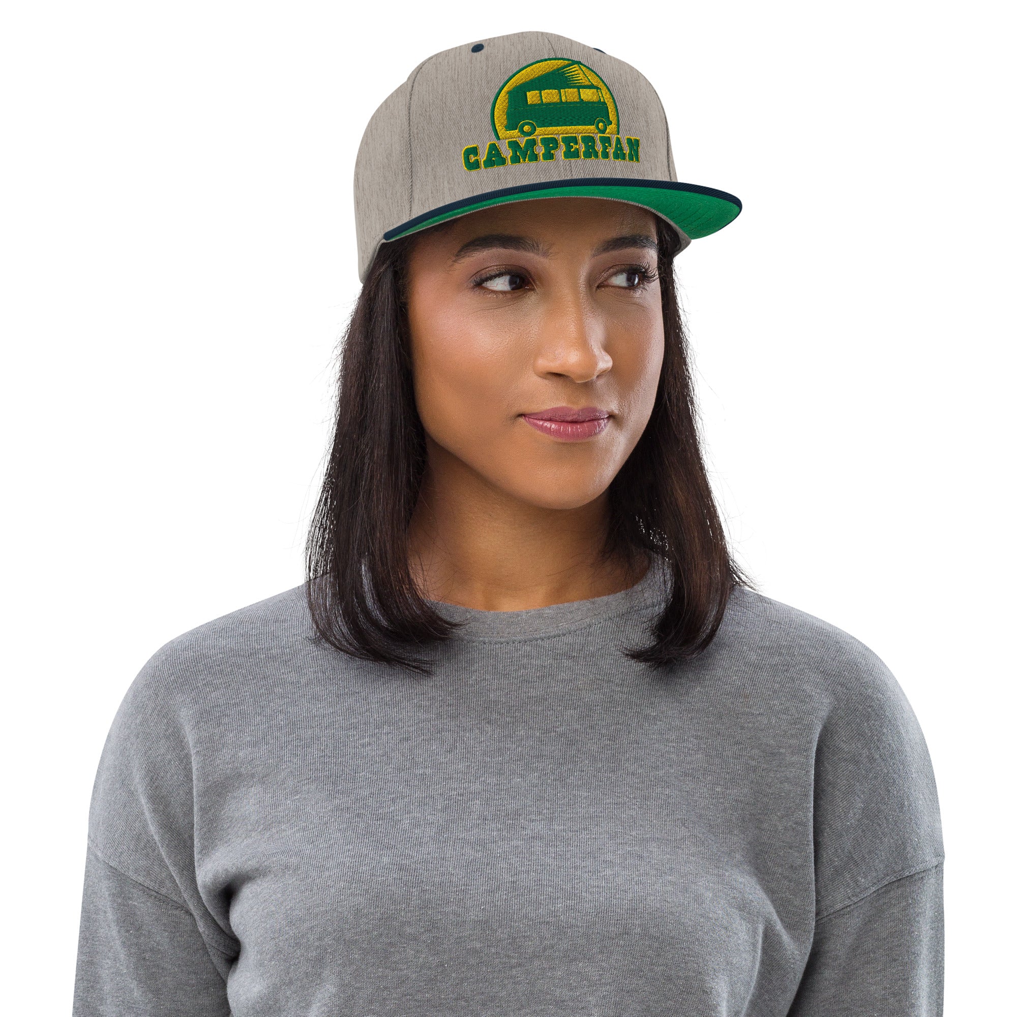 Casquette Snapback Wool Blend bicolore Camperfan green/yellow
