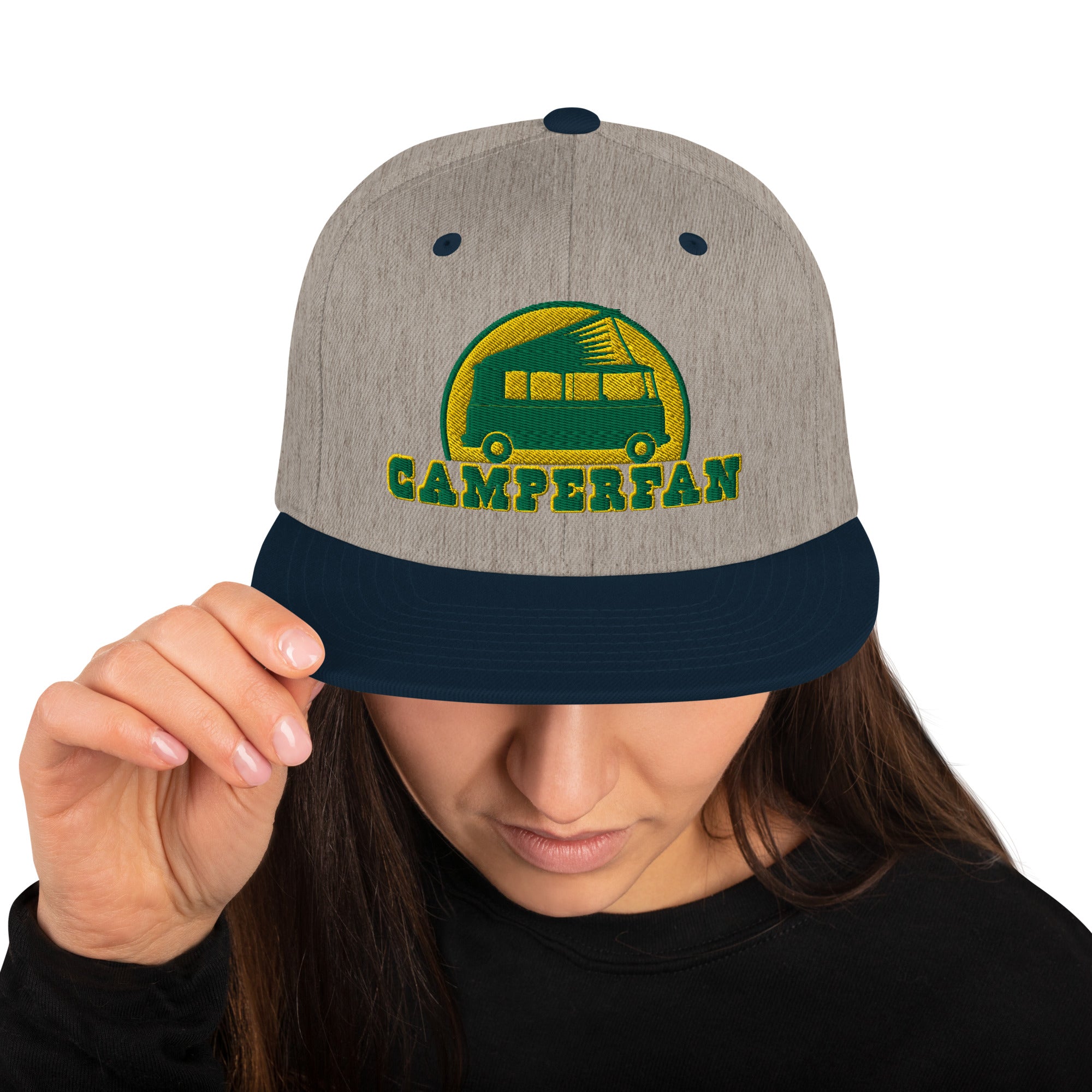 Casquette Snapback Wool Blend bicolore Camperfan green/yellow