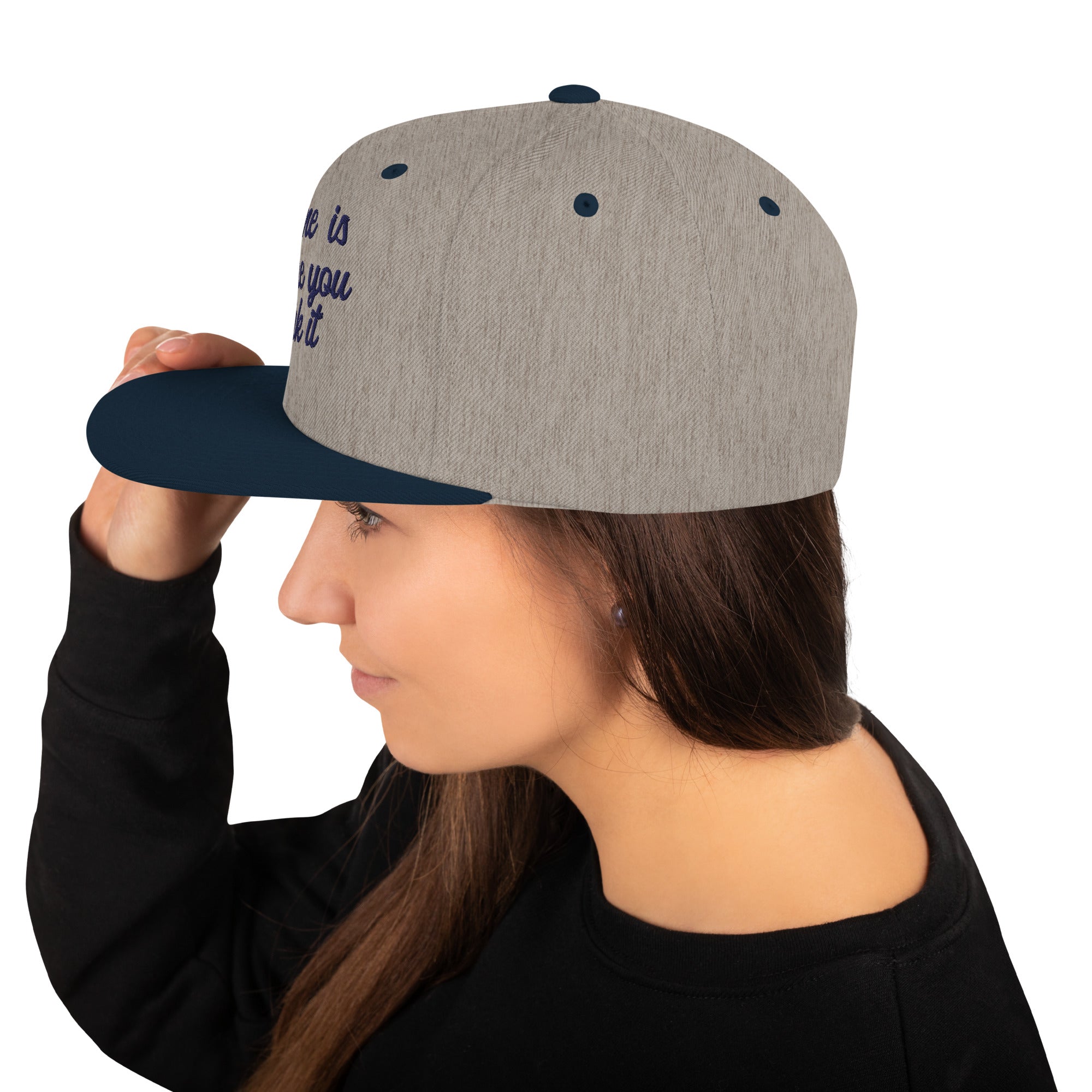 Casquette Snapback Wool Blend bicolore Home is where you park it Navy