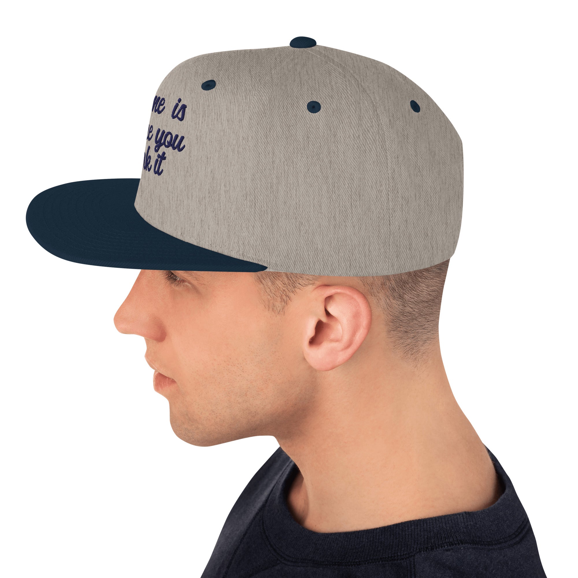 Casquette Snapback Wool Blend bicolore Home is where you park it Navy