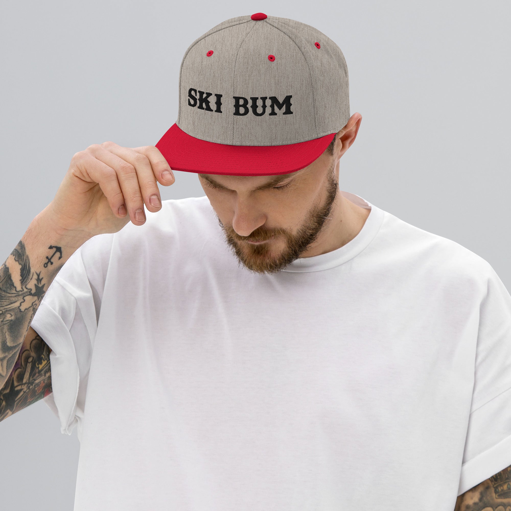 Casquette Snapback Wool Blend bicolore Ski Bum Black