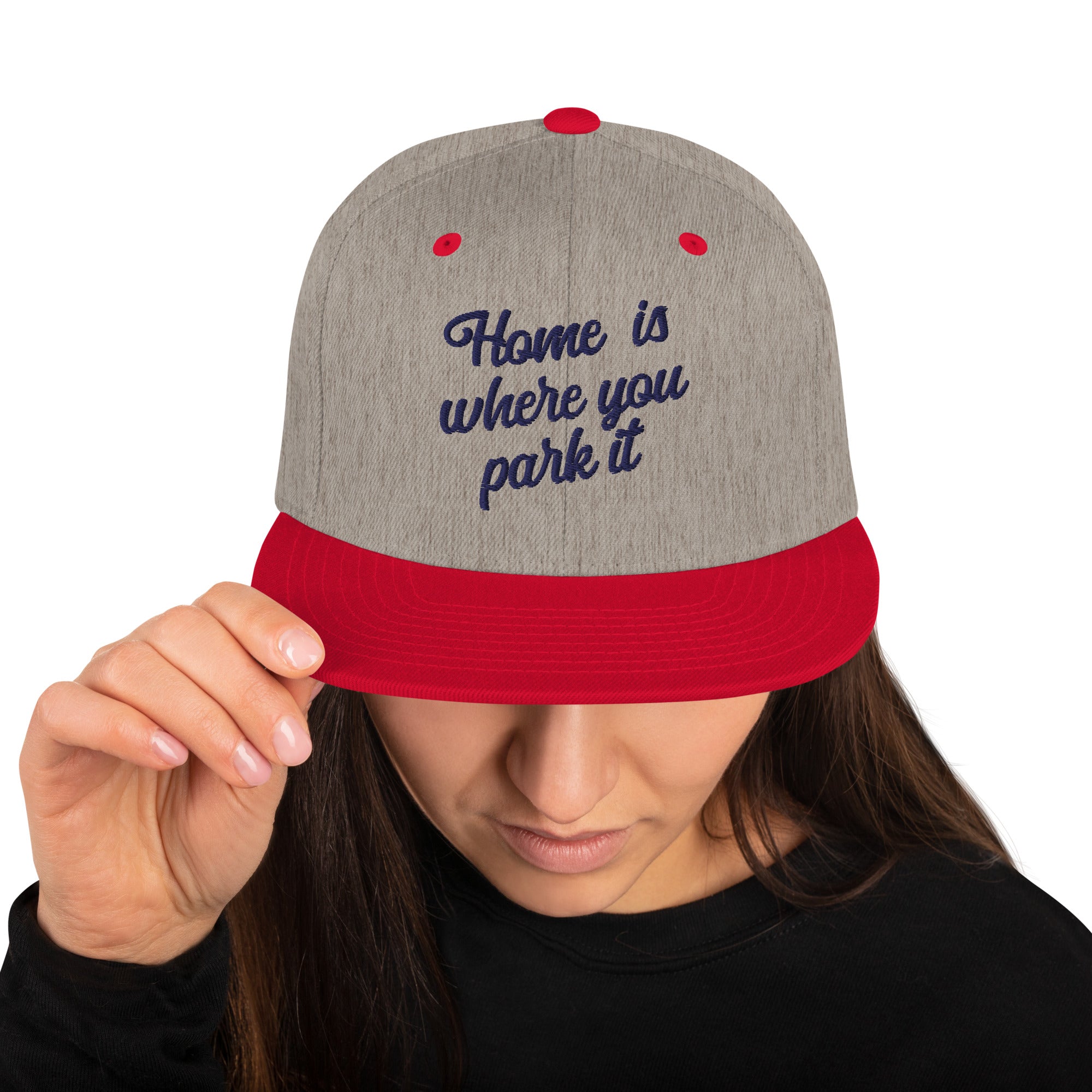 Casquette Snapback Wool Blend bicolore Home is where you park it Navy