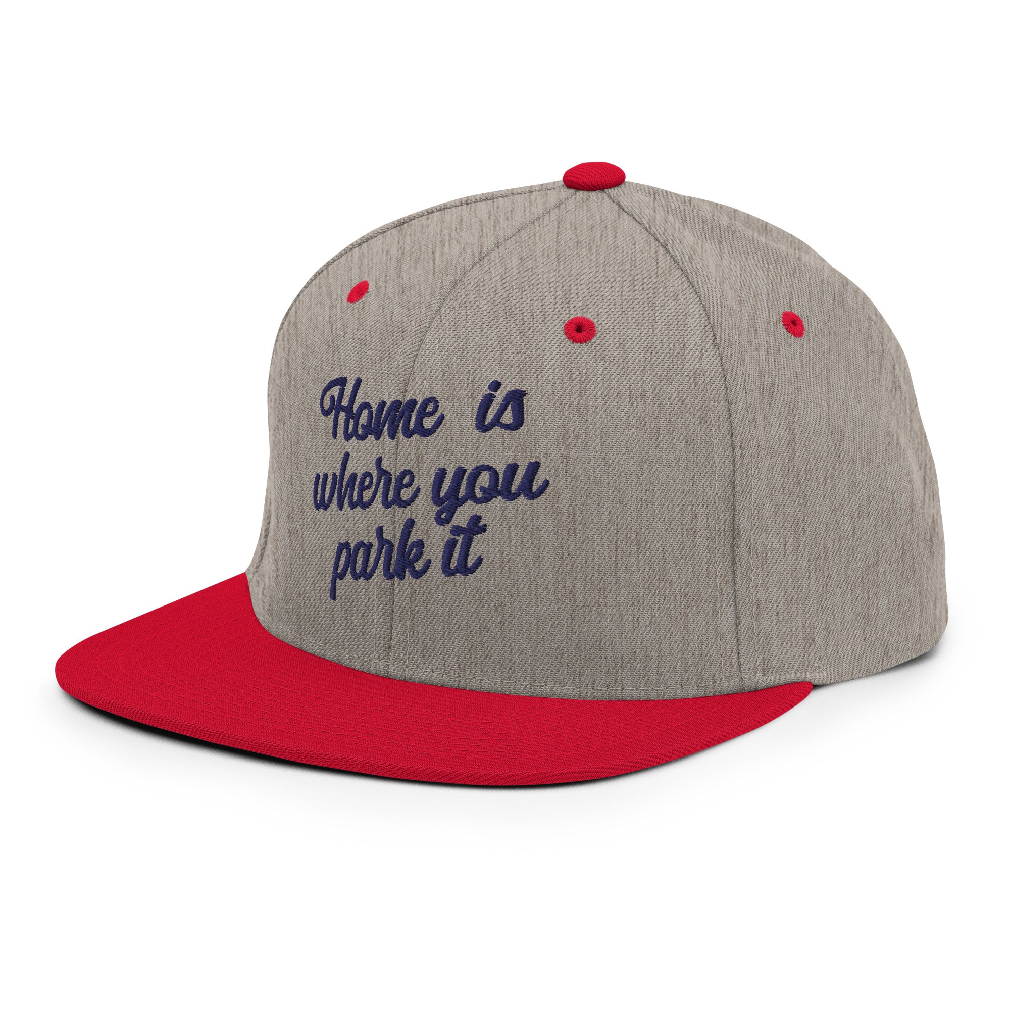Casquette Snapback Wool Blend bicolore Home is where you park it Navy