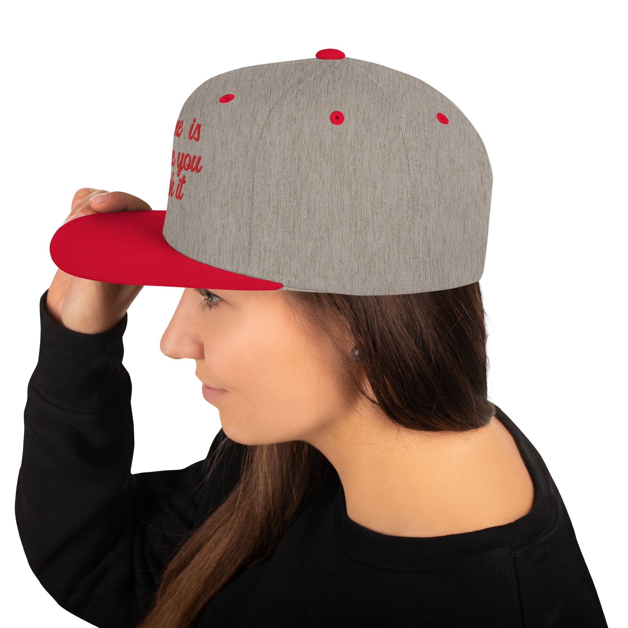 Casquette Snapback Wool Blend bicolore Home is where you park it Red