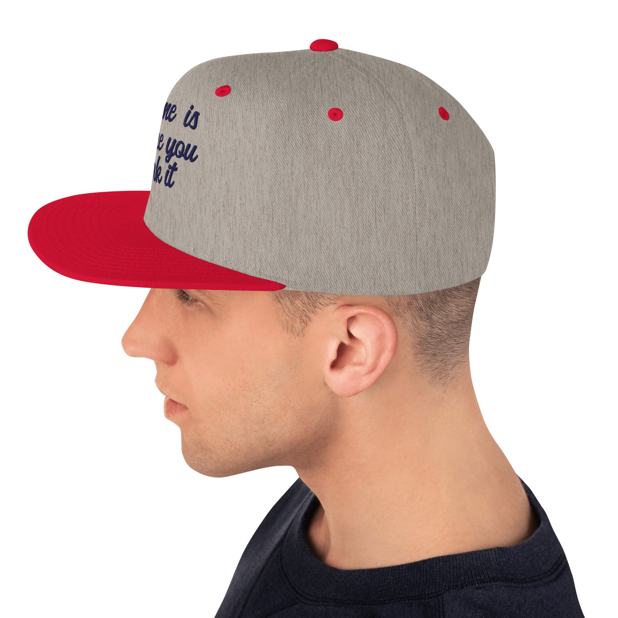 Casquette Snapback Wool Blend bicolore Home is where you park it Navy