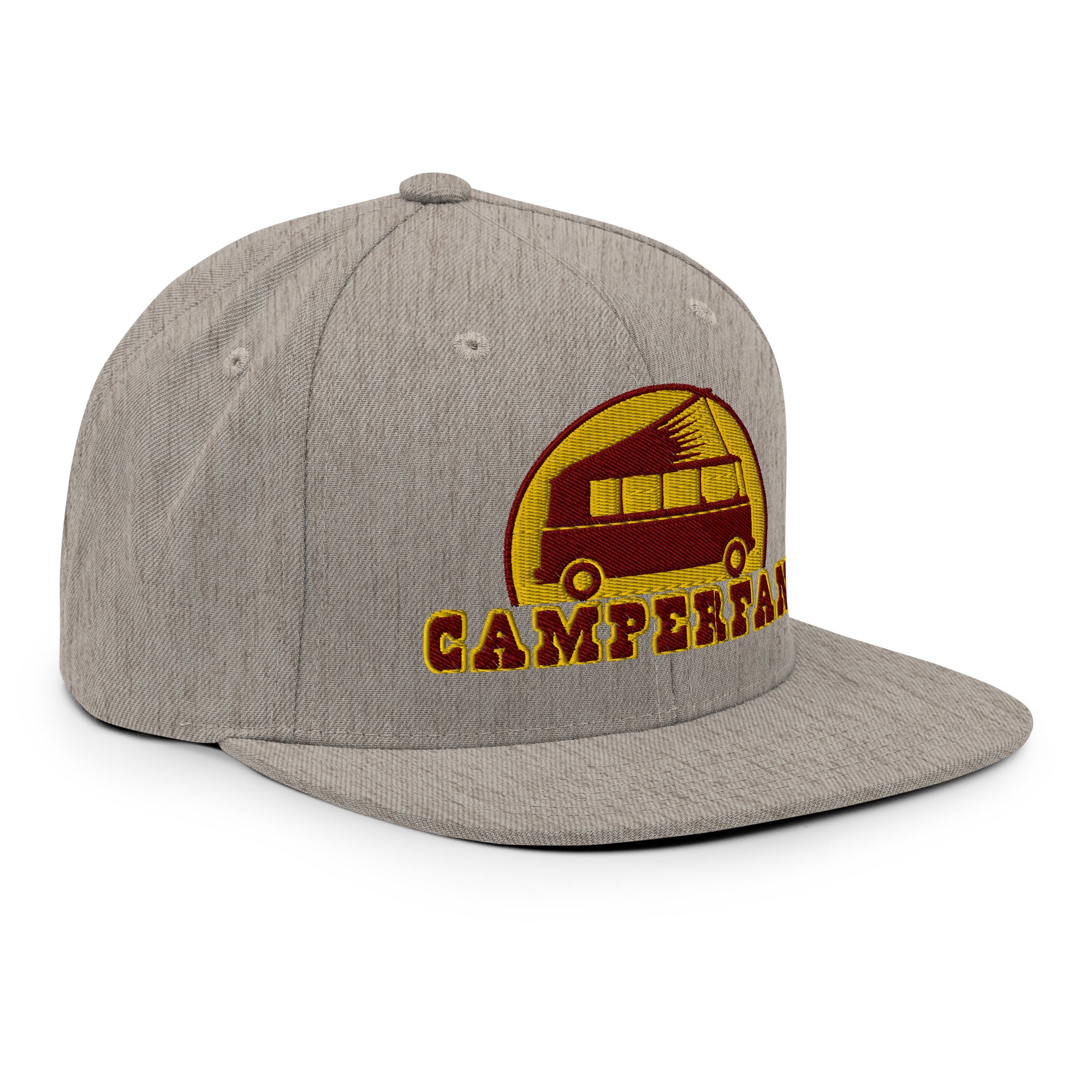 Casquette Snapback Wool Blend Camperfan marroon/yellow