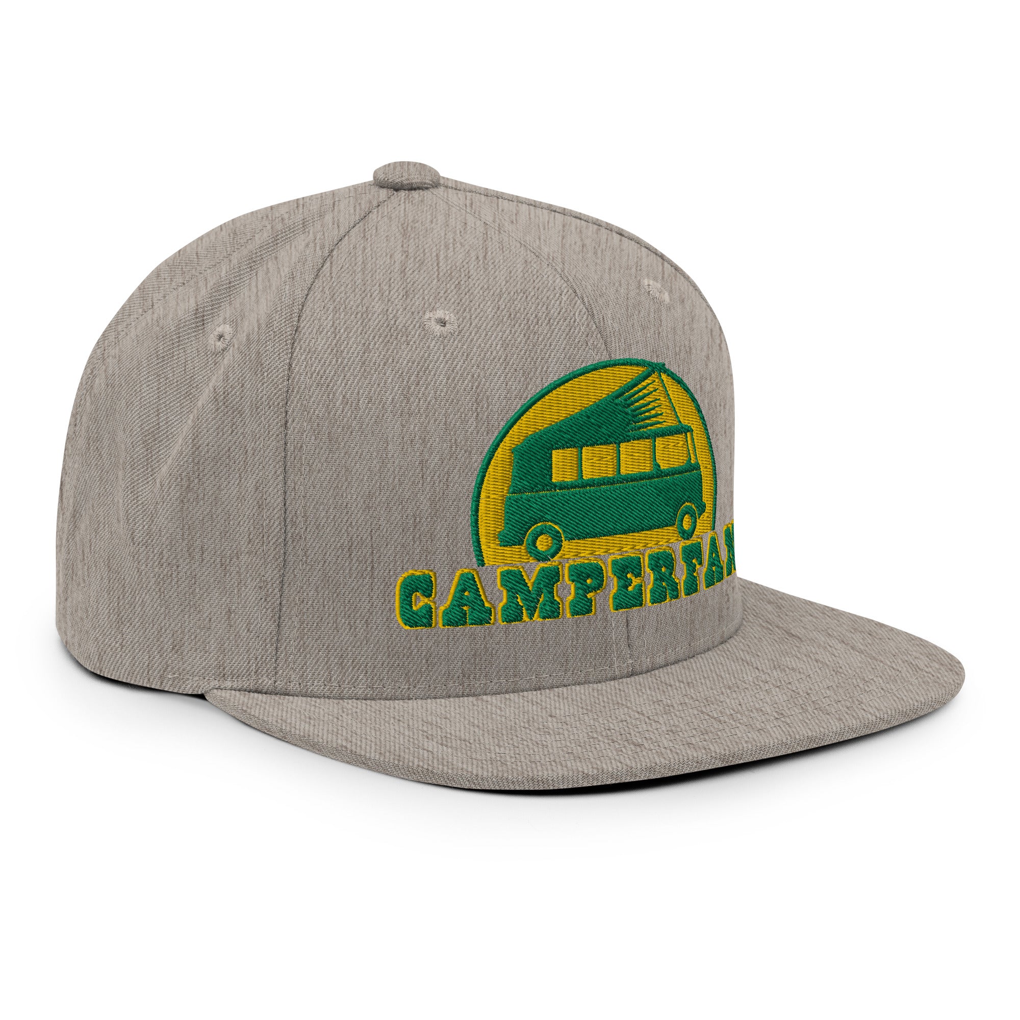Casquette Snapback Wool Blend Camperfan green/yellow