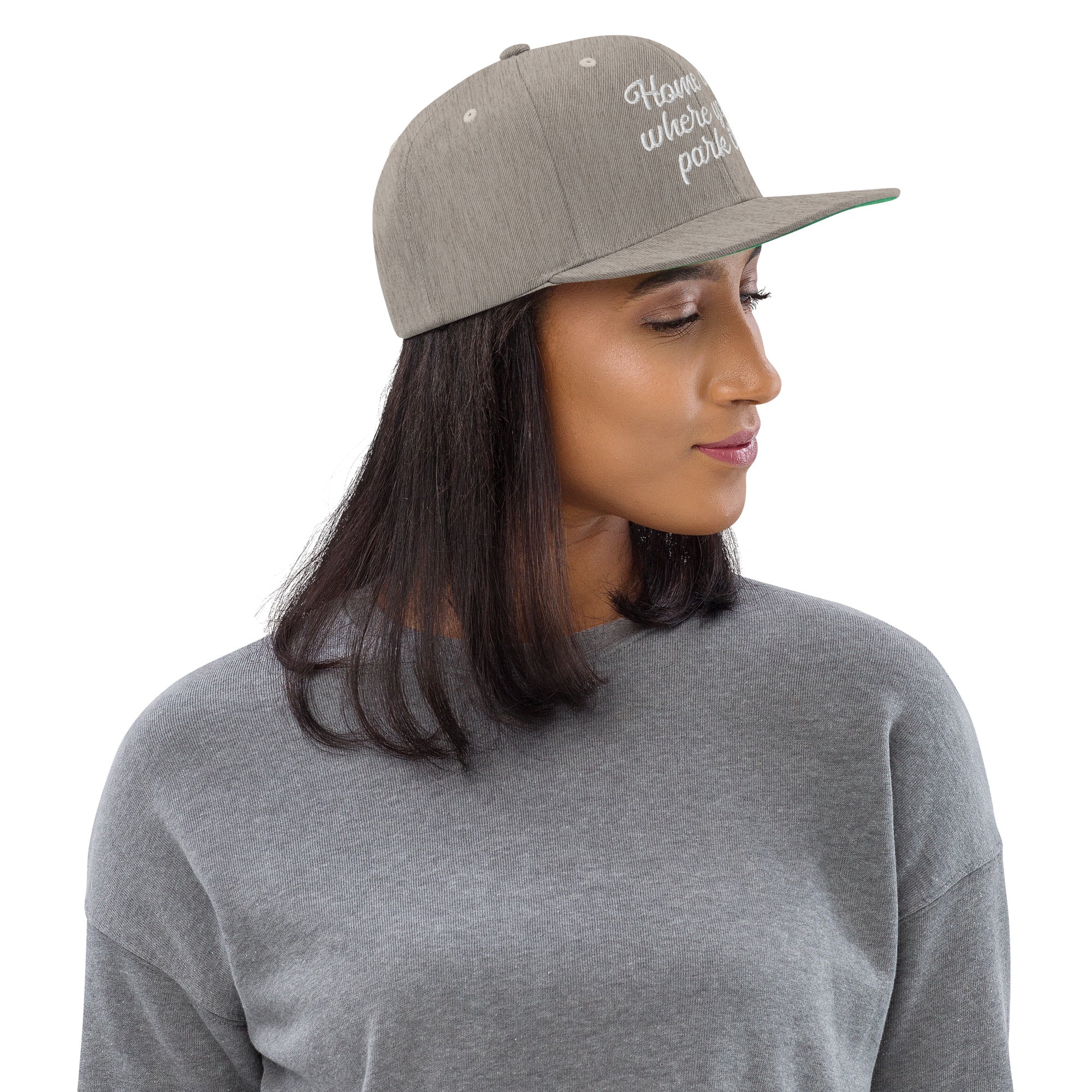 Casquette Snapback Wool Blend Home is where you park it