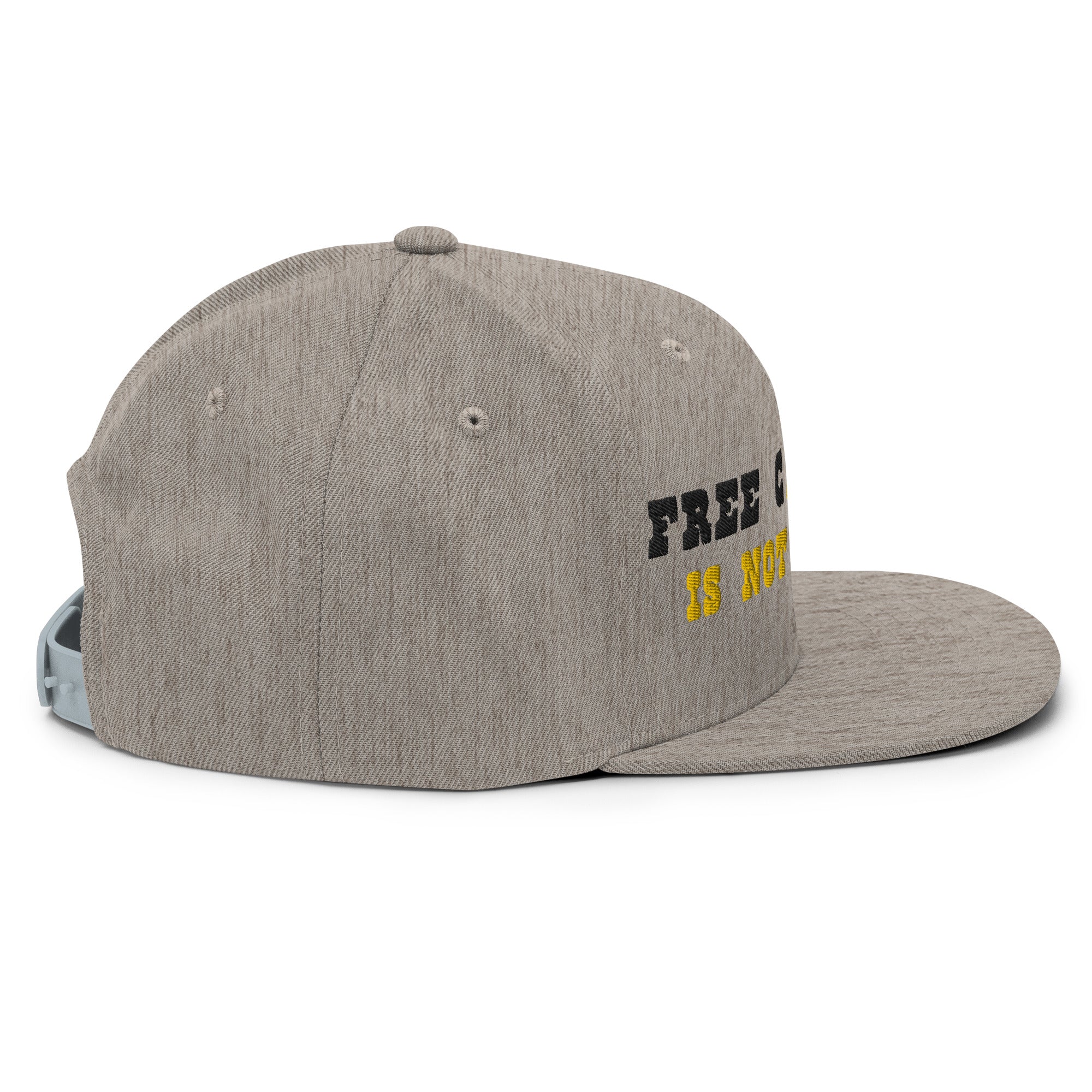 Casquette Snapback Wool Blend Free camping is not a crime black/yellow