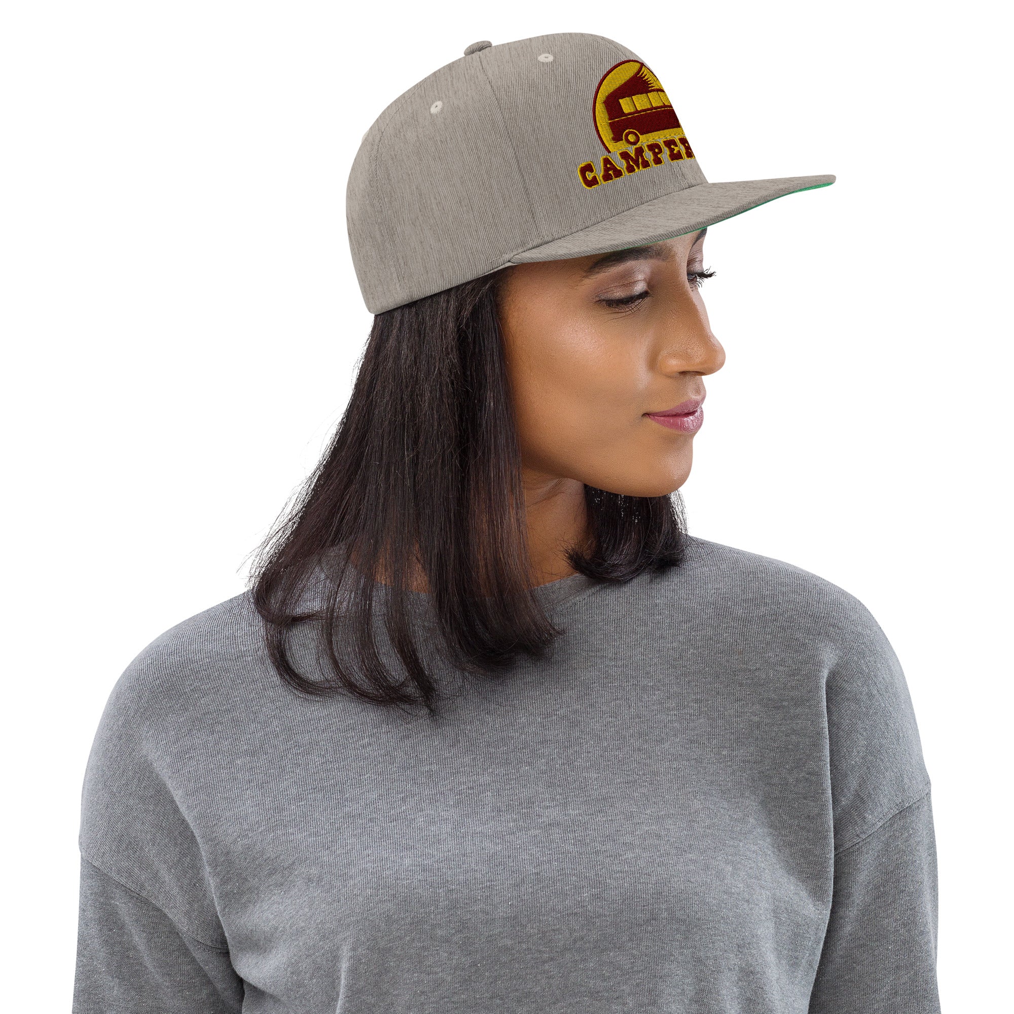 Casquette Snapback Wool Blend Camperfan marroon/yellow