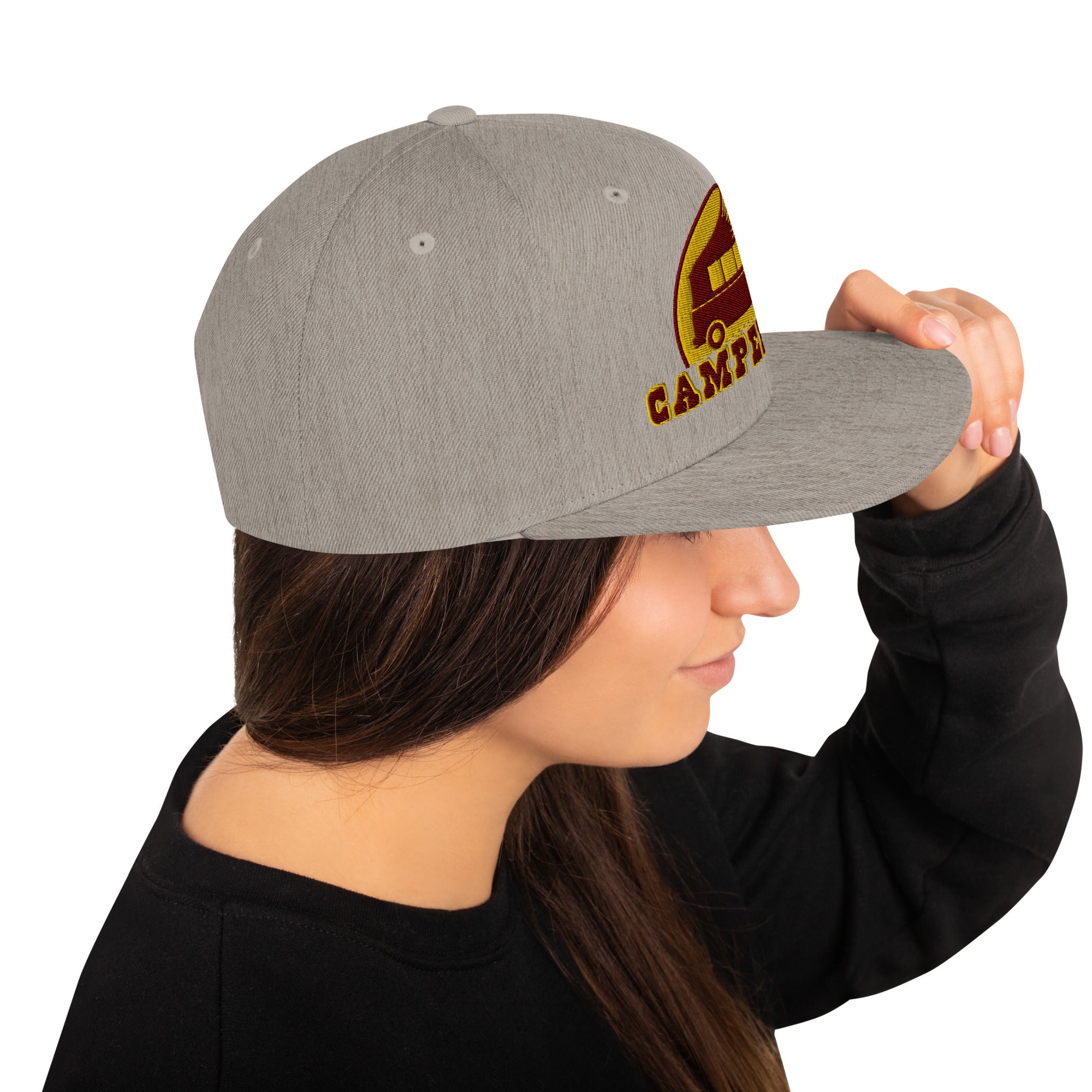 Casquette Snapback Wool Blend Camperfan marroon/yellow