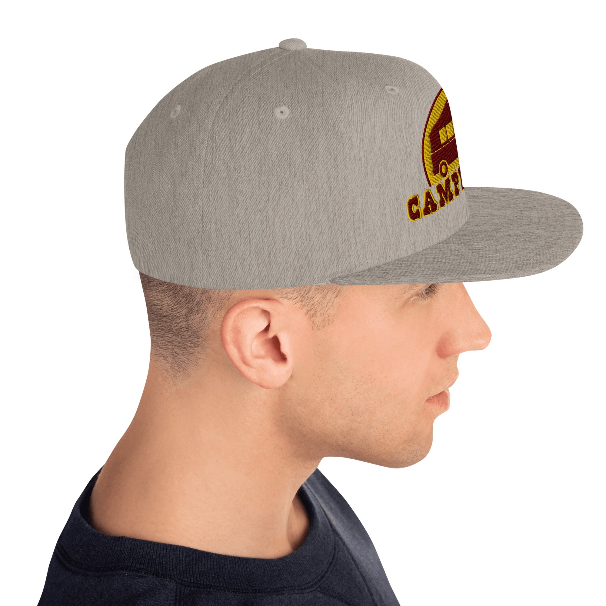 Casquette Snapback Wool Blend Camperfan marroon/yellow